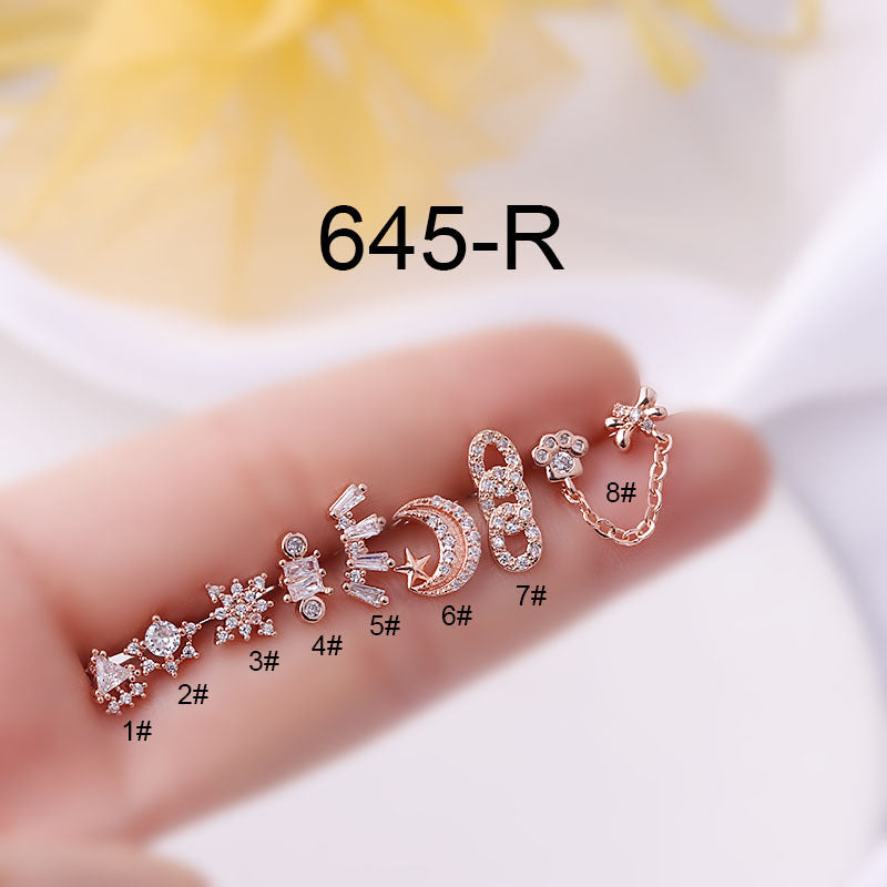 20G Cartilage Tiny Geometric Stud Earrings | HSPJ645 | Perfect for Everyday Wear, Parties & Gifts