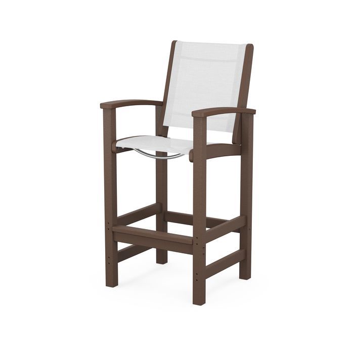 POLYWOOD Coastal Bar Chair - Outdoor & Indoor Bar Stool, Weather-Resistant, Durable, Comfortable - Perfect for Patio, Deck, Kitchen, and Poolside Use