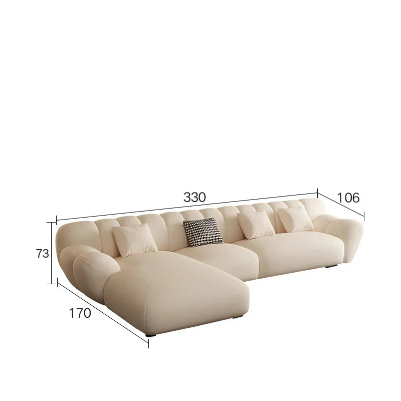 Tulip Loveseat Lounge Corner Sofa Set - Modern 2-Seater for Small Spaces, Living Room, Apartment & Office - Comfortable & Stylish Home Decor