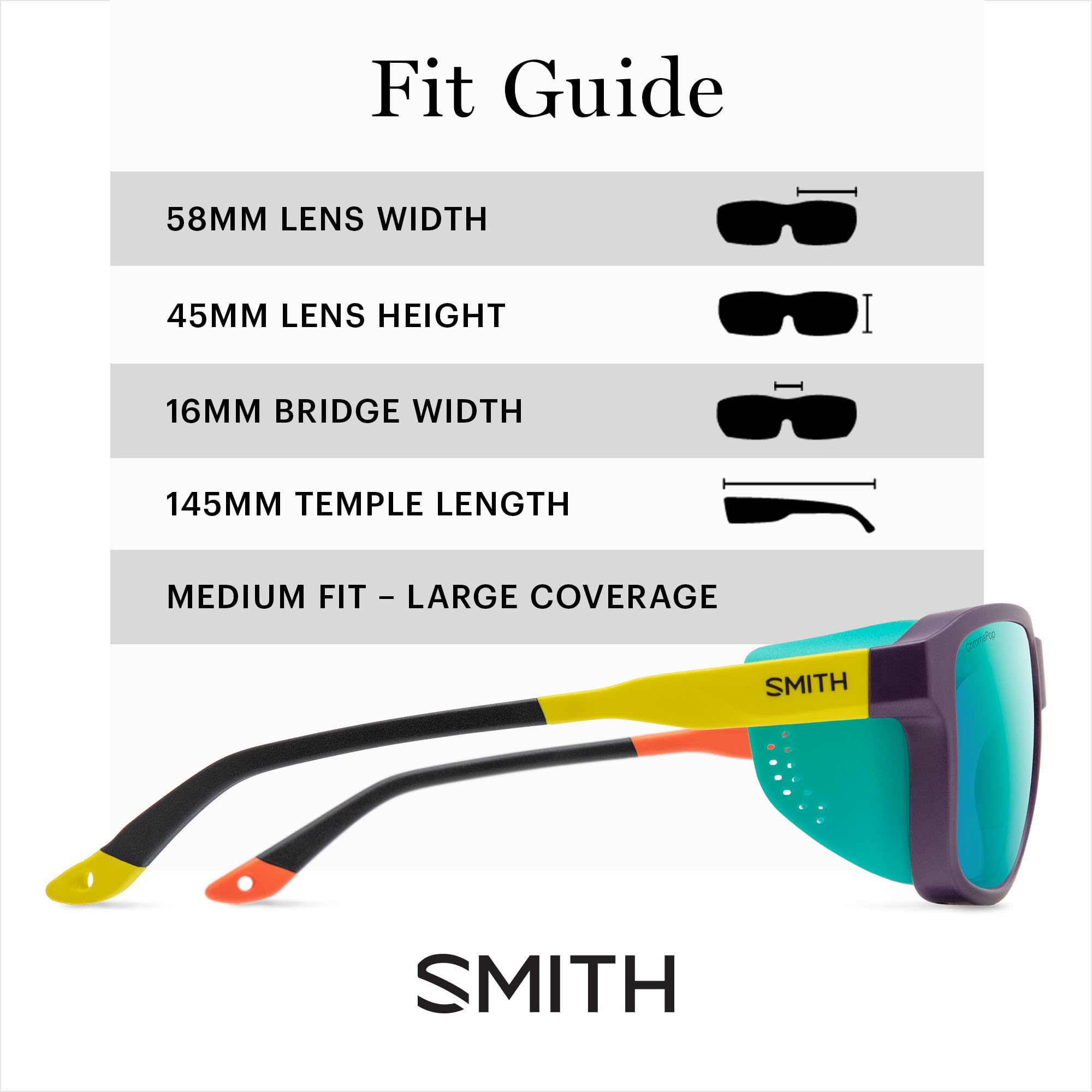 SMITH Embark Polarized Sports Sunglasses with ChromaPop Lens Technology - UV Protection, Removable Side Shields for Men & Women - Perfect for Running, Cycling & Outdoor Adventures