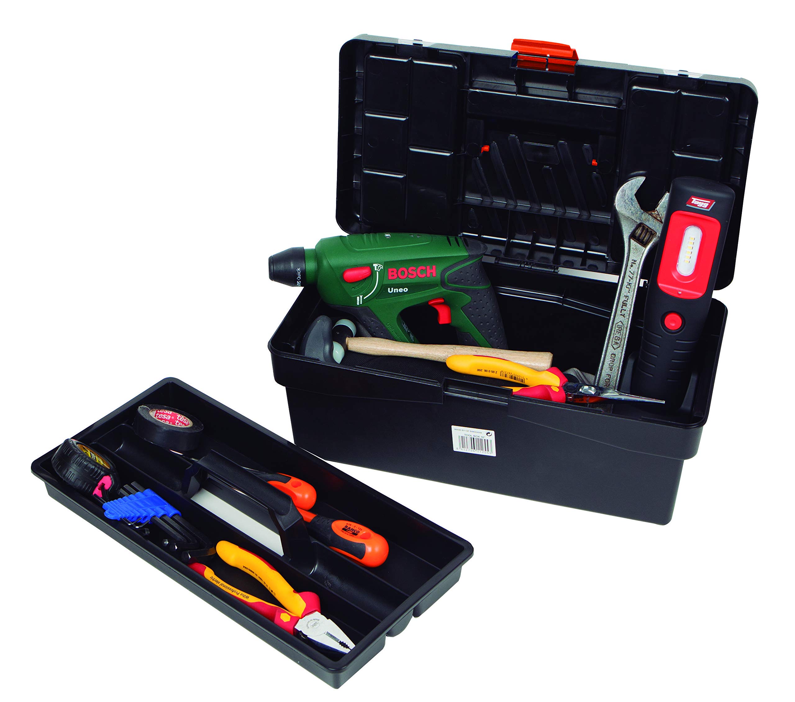 Tayg 16-Inch Basic Line Toolbox – Heavy Duty Metal Tool Box for Home, Garage & Workshop Organization – Perfect for DIY, Construction & Automotive Tools Storage