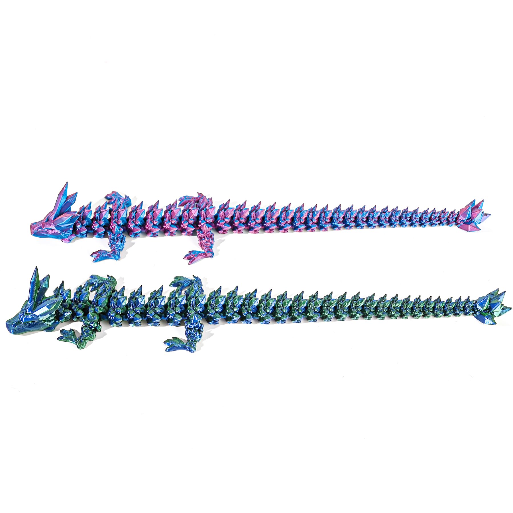 3D Printed Crystal Dragon Fidget Toys - 2PCS for Home & Office Decor