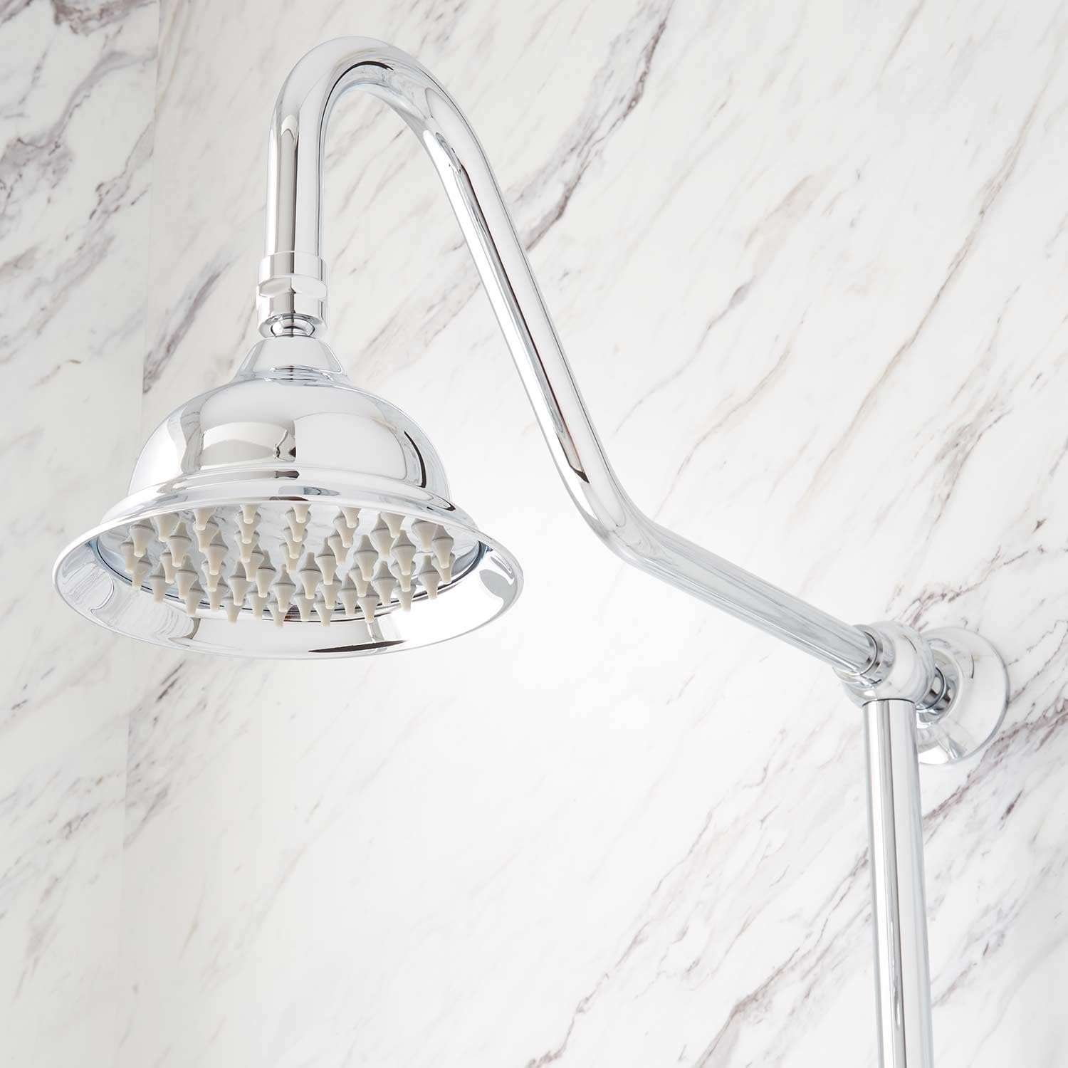 Signature Hardware 424430 Alliston Pressure Balanced Shower System with Adjustable Shower Head & Hand Shower - Chrome Finish - Rough-In Valve Included - Perfect for Bathroom Renovation & Spa-Like Shower Experience