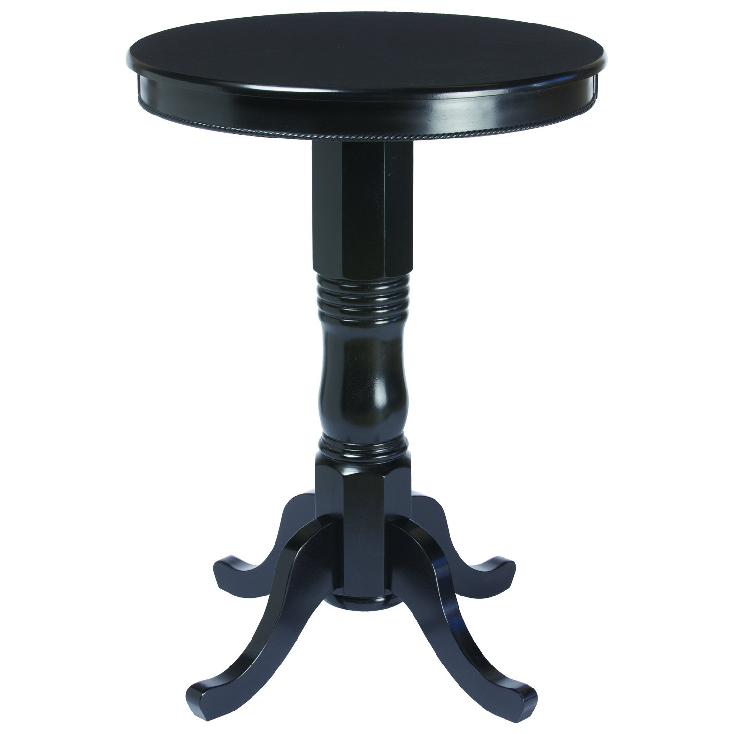 RAM Game Room Round Pub Table, Black - Stylish Addition to Any Entertainment Area