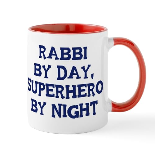 White/Red Inside - Rabbi By Day Mug