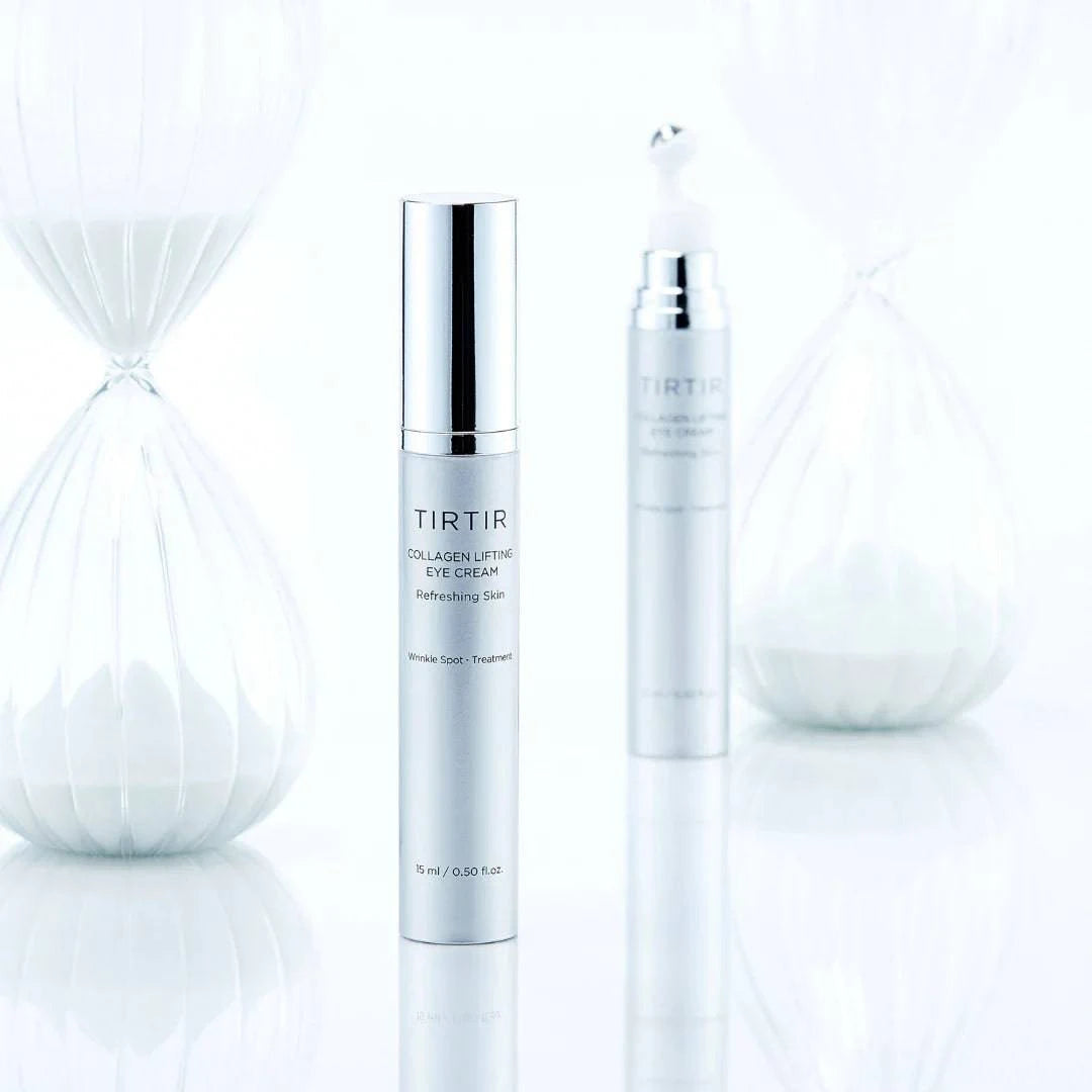 TIRTIR Collagen Lifting Eye Cream 15mL - Anti-Aging Eye Treatment for Dark Circles & Wrinkles - Hydrating Under Eye Cream for Women & Men - Perfect for Night & Day Use