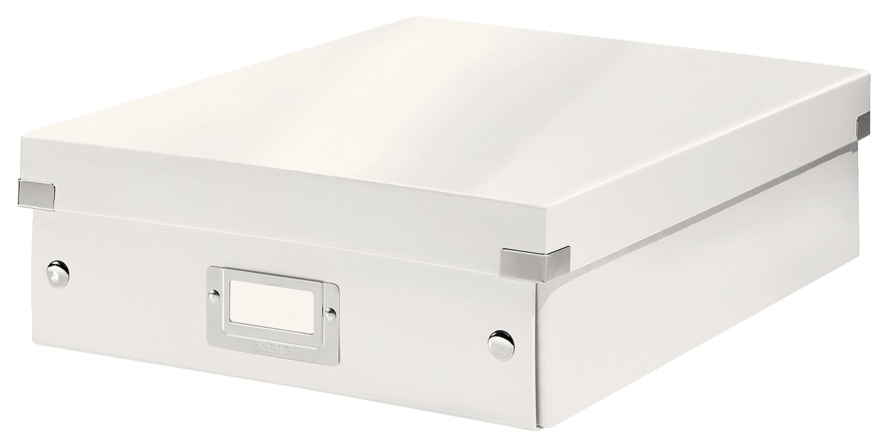 Leitz A5 Storage Box - Small White Organizer for A4 Documents | Click & Store Range 60430001 | Perfect for Office, School & Home Organization