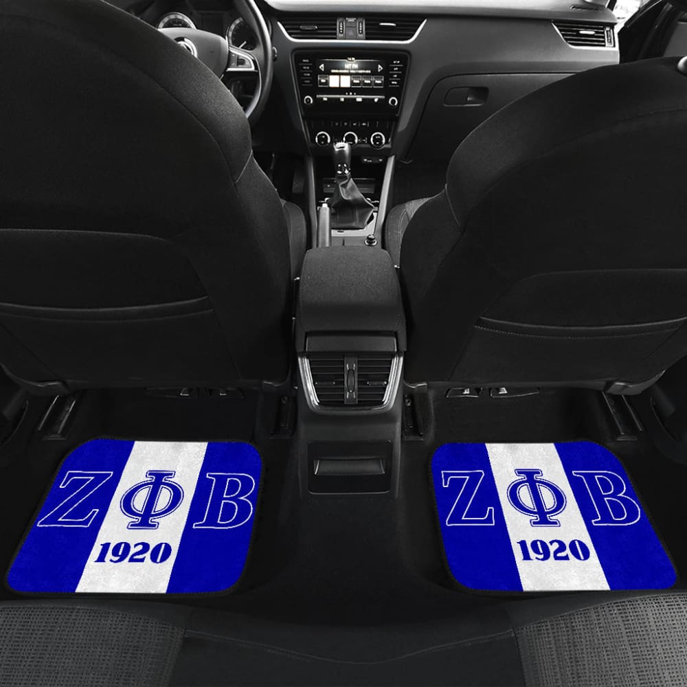 Premium African Print Car Floor Mats with Zeta Phi Beta Dove Symbol - Waterproof & Non-Slip Auto Mats for SUV, Sedan, Truck - Perfect for Sorority Sisters, College Graduation Gifts & Car Accessories