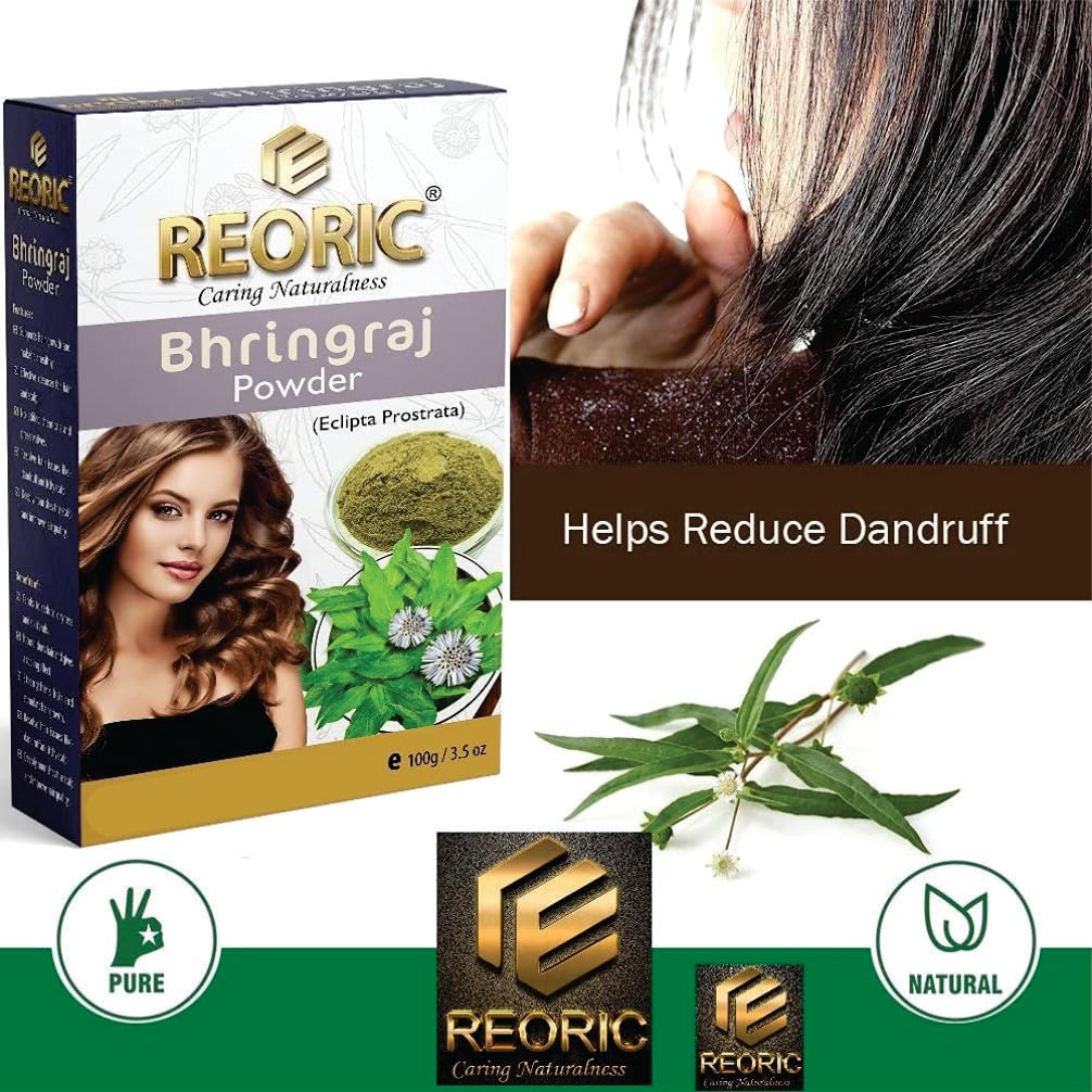 Organic Amla Powder & Bhringraj Powder for Hair Growth - Indian Gooseberry & Eclipta Alba Natural Hair Care (200g, Pack of 2) - Promotes Stronger, Healthier Hair for Men & Women - Perfect for DIY Hair Masks & Ayurvedic Treatments