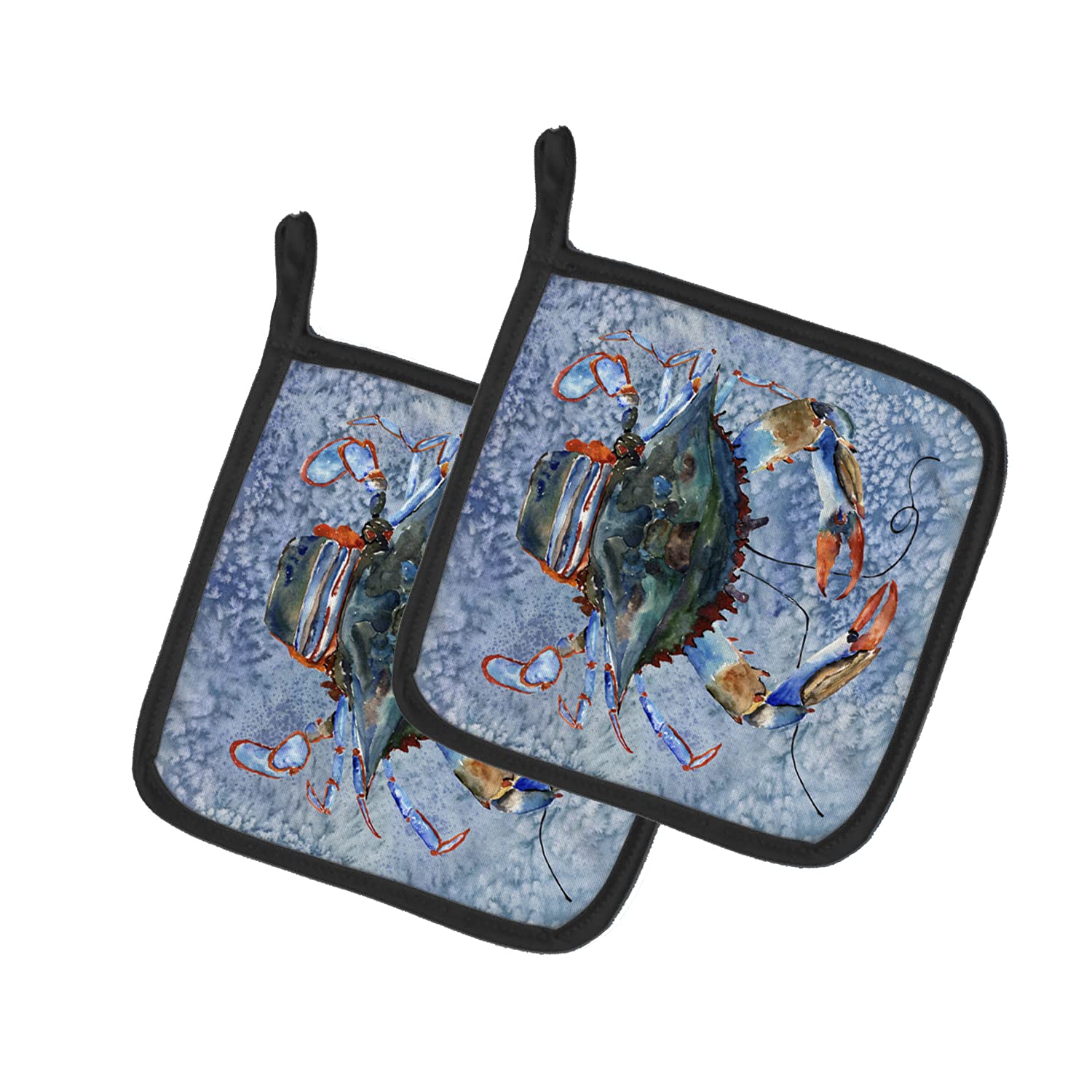 Heat Resistant Crab Design Pot Holders Set - 7.5