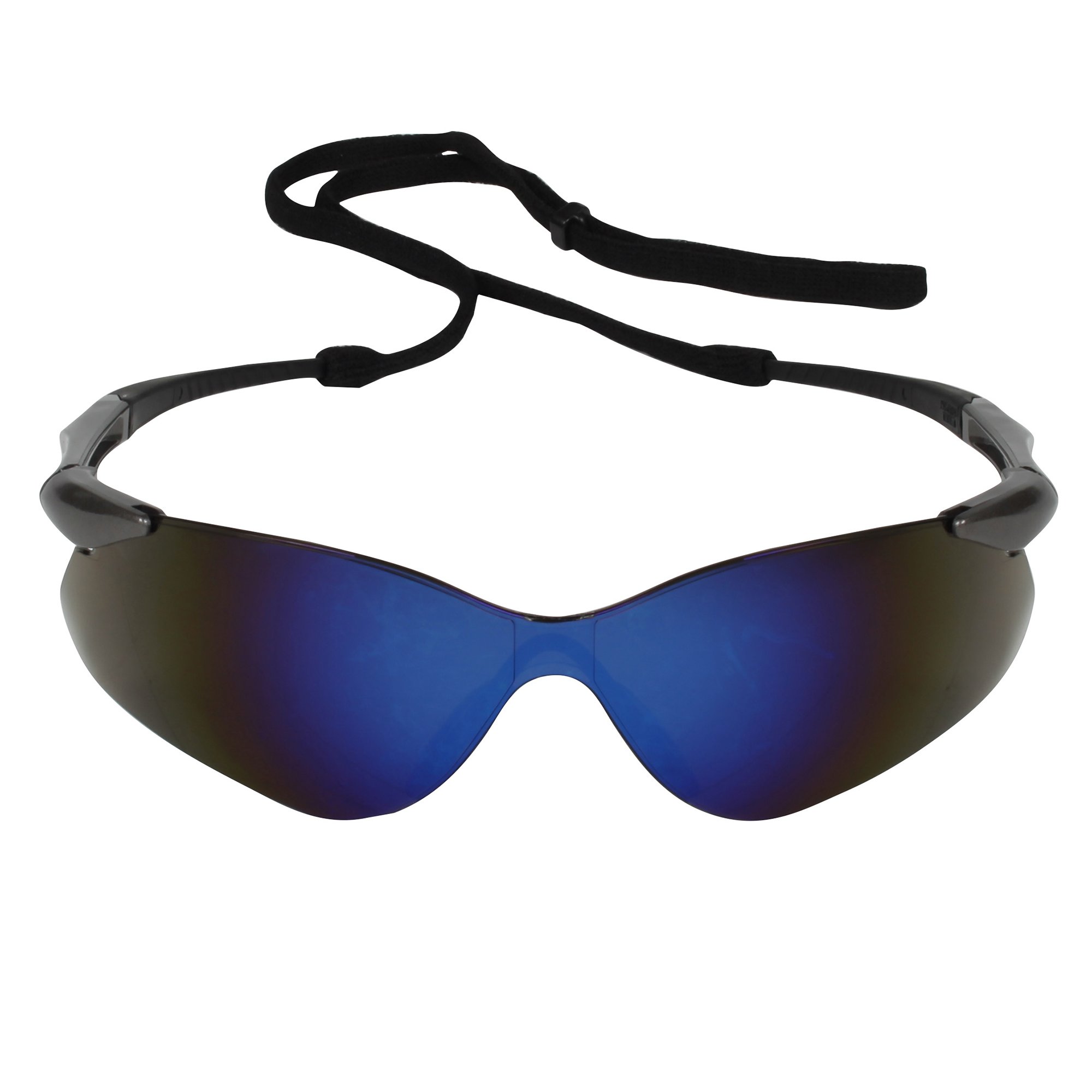 KleenGuard Nemesis VL Safety Glasses (20471) - UV Protection, Scratch Resistant, Blue Mirror Lens with Gunmetal Temples - 12 Pairs/Case - Perfect for Construction, Lab Work & Outdoor Sports