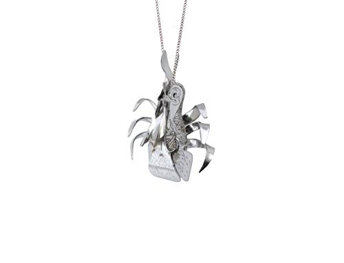 925 Sterling Silver Rooster Necklace - Mexican Handmade Jewelry for Women & Men | Unisex Design with Silver Chain | Perfect for Gifts, Parties & Cultural Events