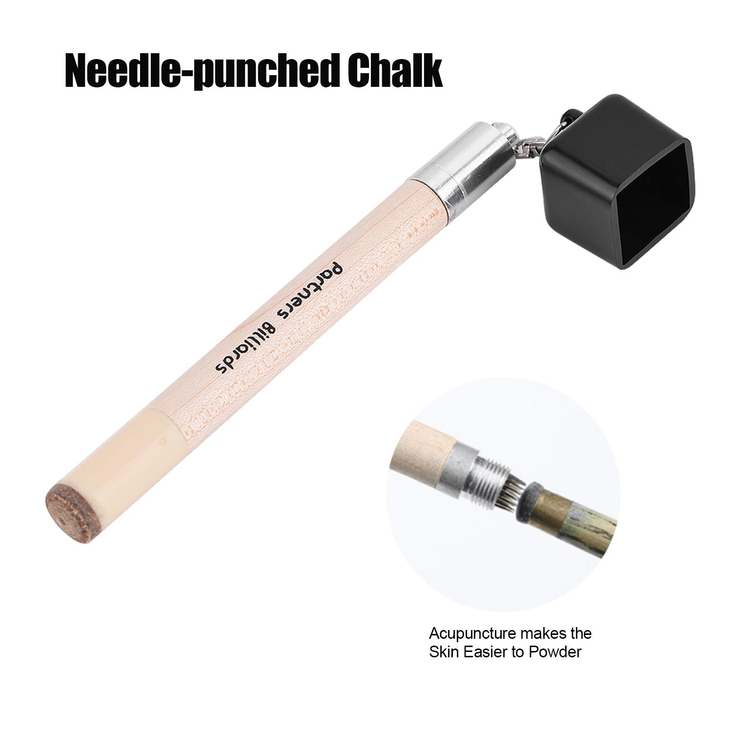 2 in 1 Portable Pocket Chalk Holder & Cue Tip Pricker Tool for Billiards, Snooker, Pool - Compact Chalk Cover with Splint Pricker for Easy Cue Maintenance | Perfect for Bar Games, Home Pool Tables & Professional Use