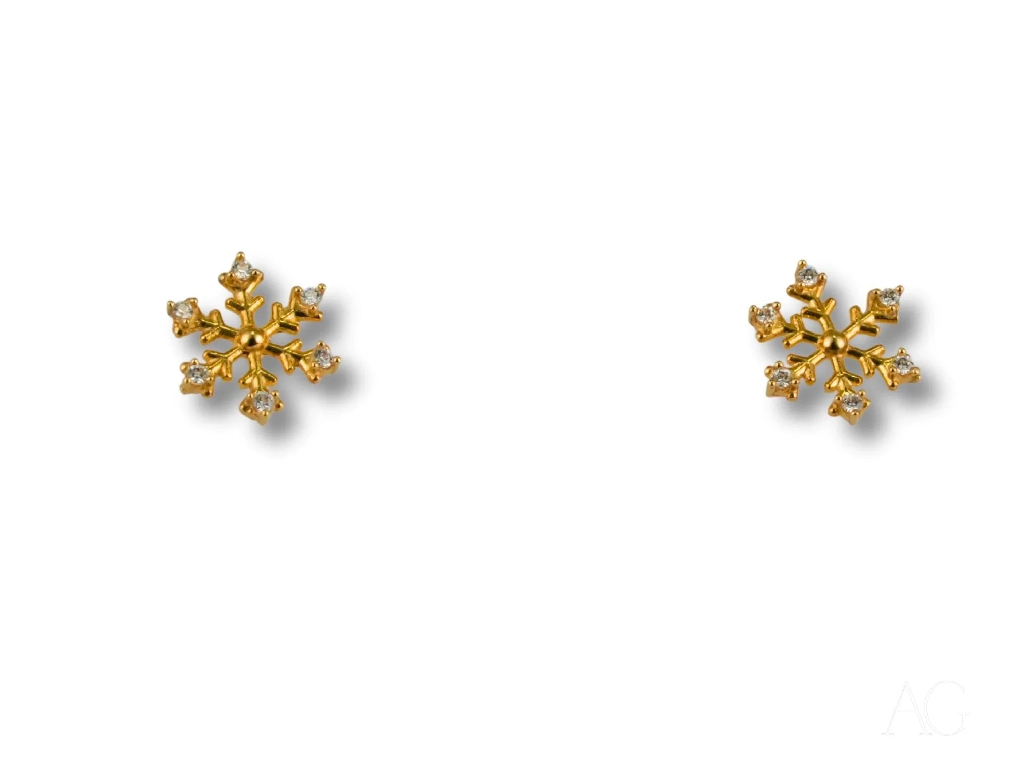 18K Gold CZ Flower Stud Earrings for Women - Floral Spark Elegant Jewelry Gift for Birthday, Anniversary & Special Occasions