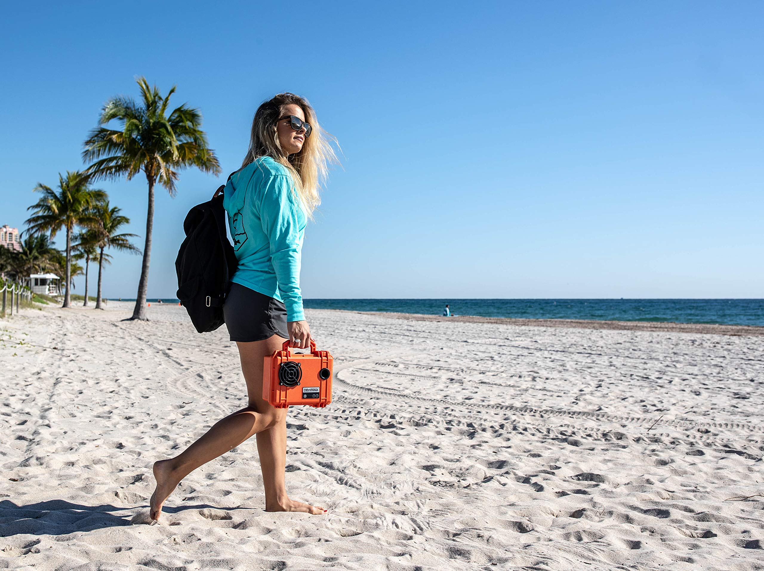 Waterproof Portable Bluetooth Speaker - Rugged Outdoor Speaker with Loud Sound & Deep Bass, 40+ Hour Battery Life, Dry Box & USB Charging, Multi-Pairing Party Mode (Paniman Yellow, DB1) - Perfect for Beach, Pool, Camping & Outdoor Adventures