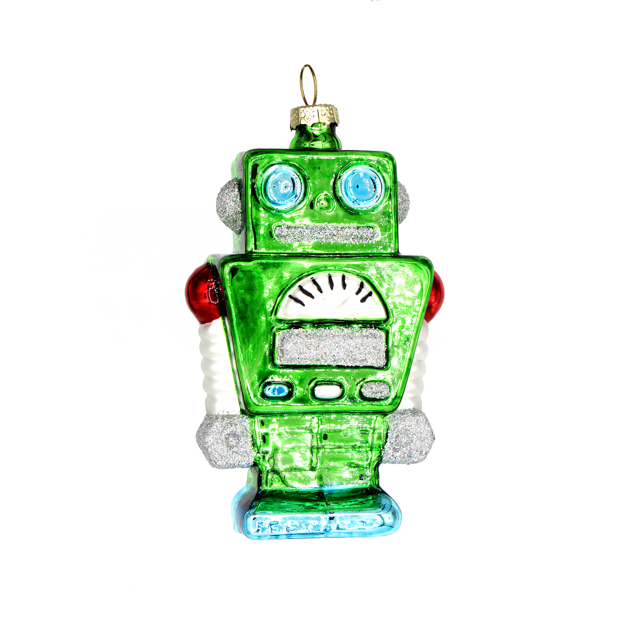 Green Robot Ornament - Eco-Friendly Home Decor for Kids Room, Office Desk & Christmas Tree Decoration | Perfect Gift for Sci-Fi Lovers