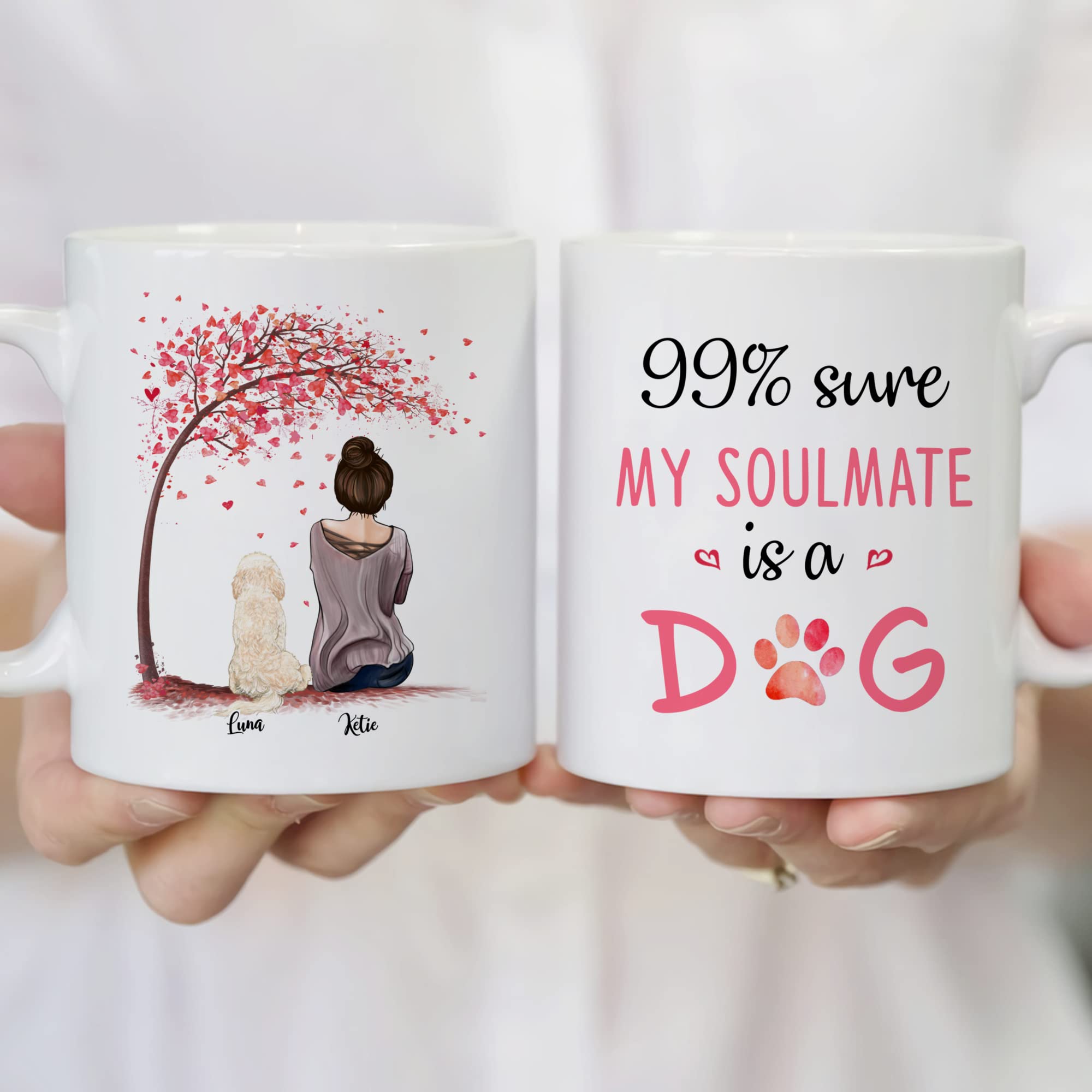 Custom Dog Mug for Dog Lovers - Personalized Pet Coffee Cup with 1 Dog Design - Ideal Gift for Dog Moms & Pet Owners - Perfect for Coffee, Tea, or Hot Chocolate at Home or Office