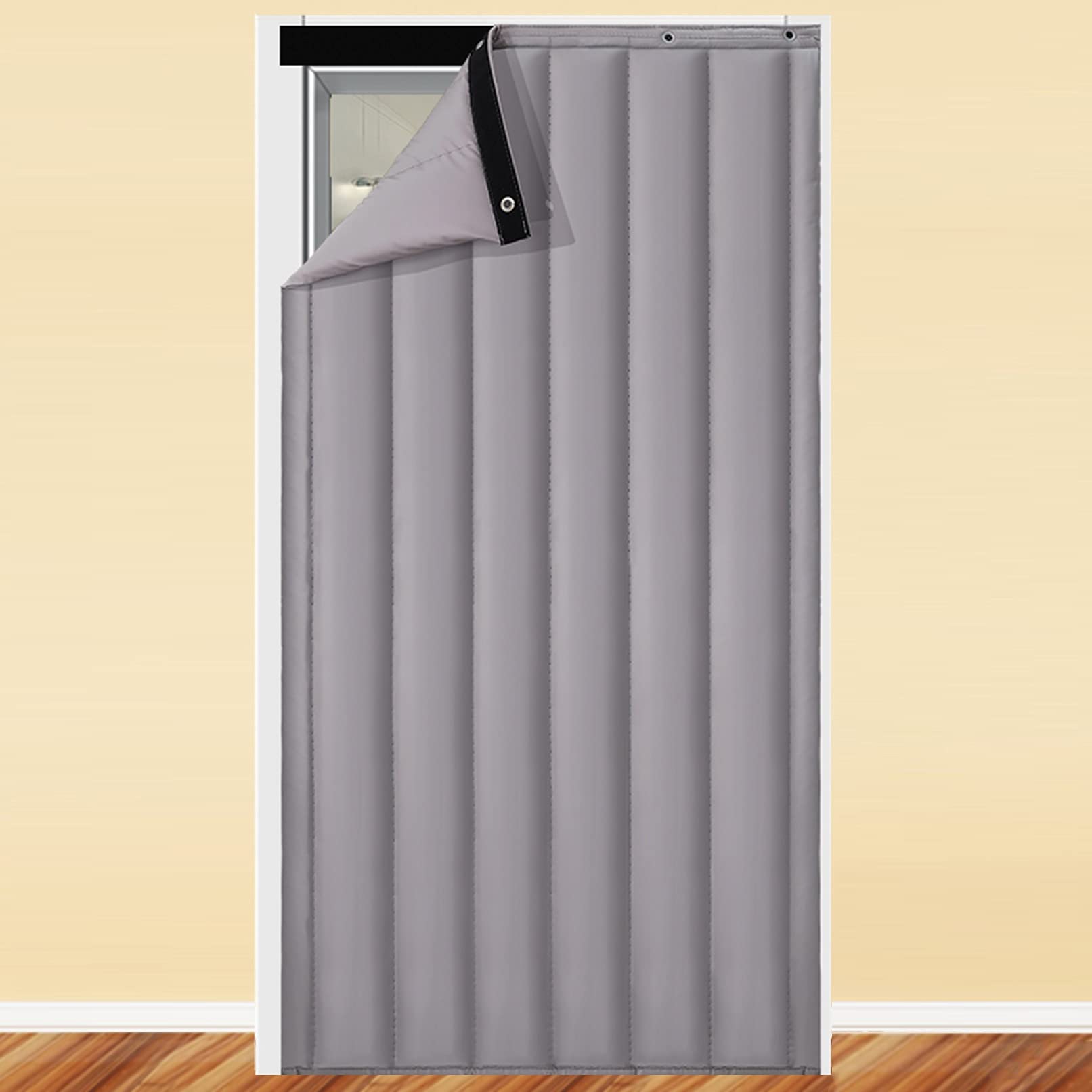 Thermal Insulated Door Curtain - Noise Reduction, Windproof & Waterproof Door Cover - Heavy Duty Soundproof Blanket for Cold Protection - 39 Sizes Available - Perfect for Home, Office, and Warehouse Doorways