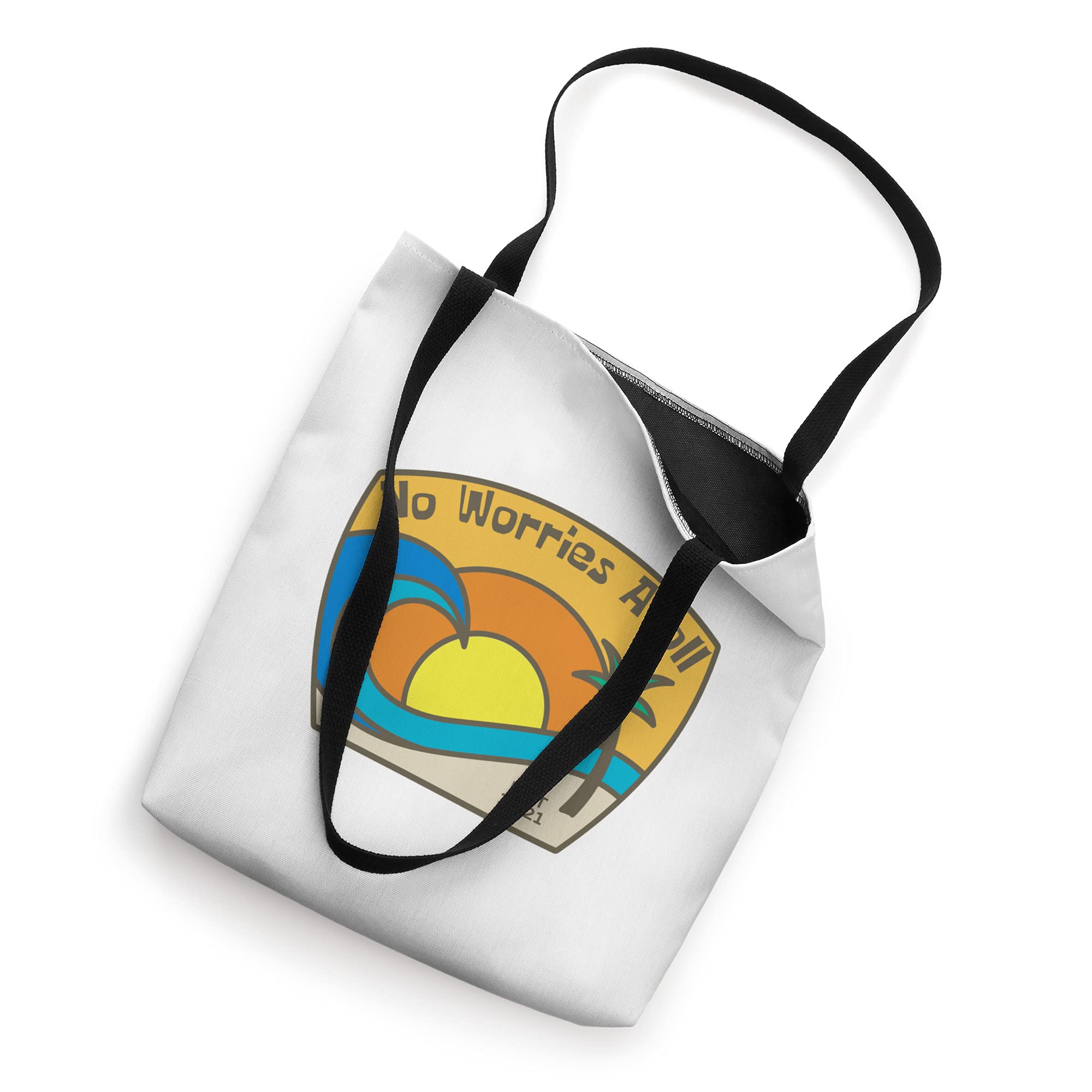 No Worries Atoll Tote Bag - Stylish & Durable Reusable Shopping Bag for Women - Perfect for Beach, Grocery, Work & Travel