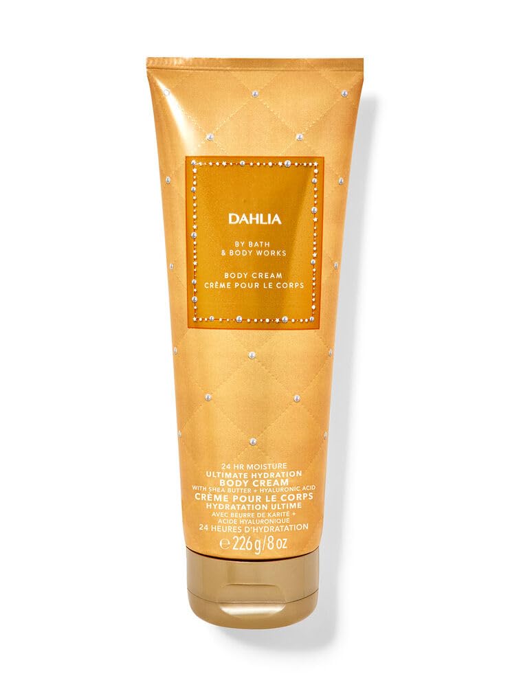 Dahlia Moisturizing Body Cream for Dry Skin - 8 Oz Hydrating Lotion with Shea Butter & Vitamin E - Perfect for Daily Moisturizing, Spa Days & Gift Giving