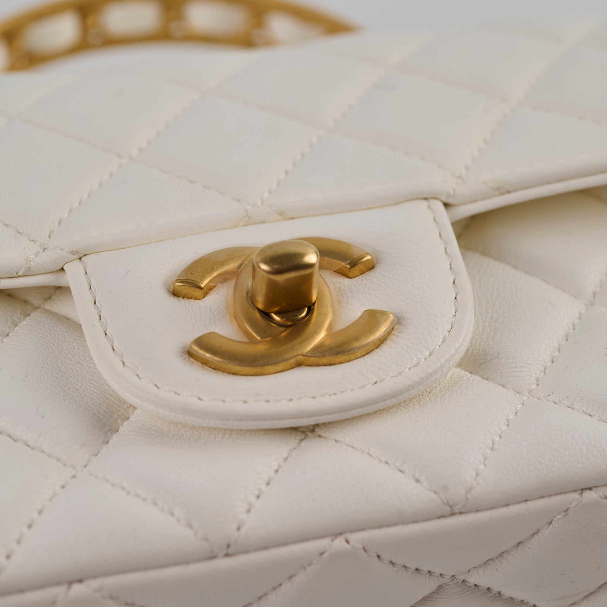 Chanel Mini Rectangle Top Handle Bag - Genuine Lambskin Leather with Microchip - Perfect for Evening Parties, Date Nights & Luxury Gift Giving