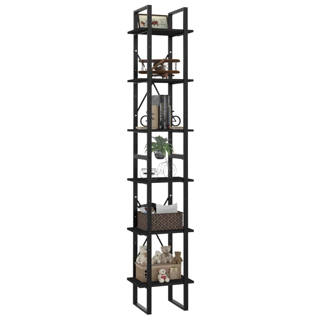 6-Tier Bookcase Storage Cabinet - Multipurpose Bookshelf & Display Shelf for Living Room, Bedroom, Office - 15.7