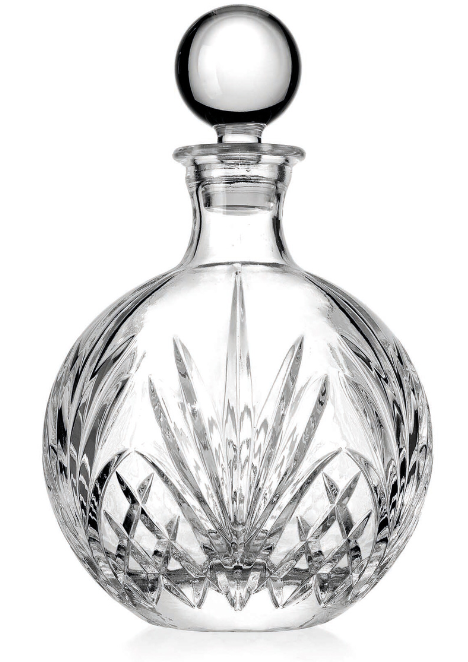 Premium Dublin Sphere Crystal Whiskey Decanter Set - Elegant Glass Decanter with 2 Matching Glasses for Bourbon, Scotch & Wine - Perfect for Home Bar, Gifts & Entertaining