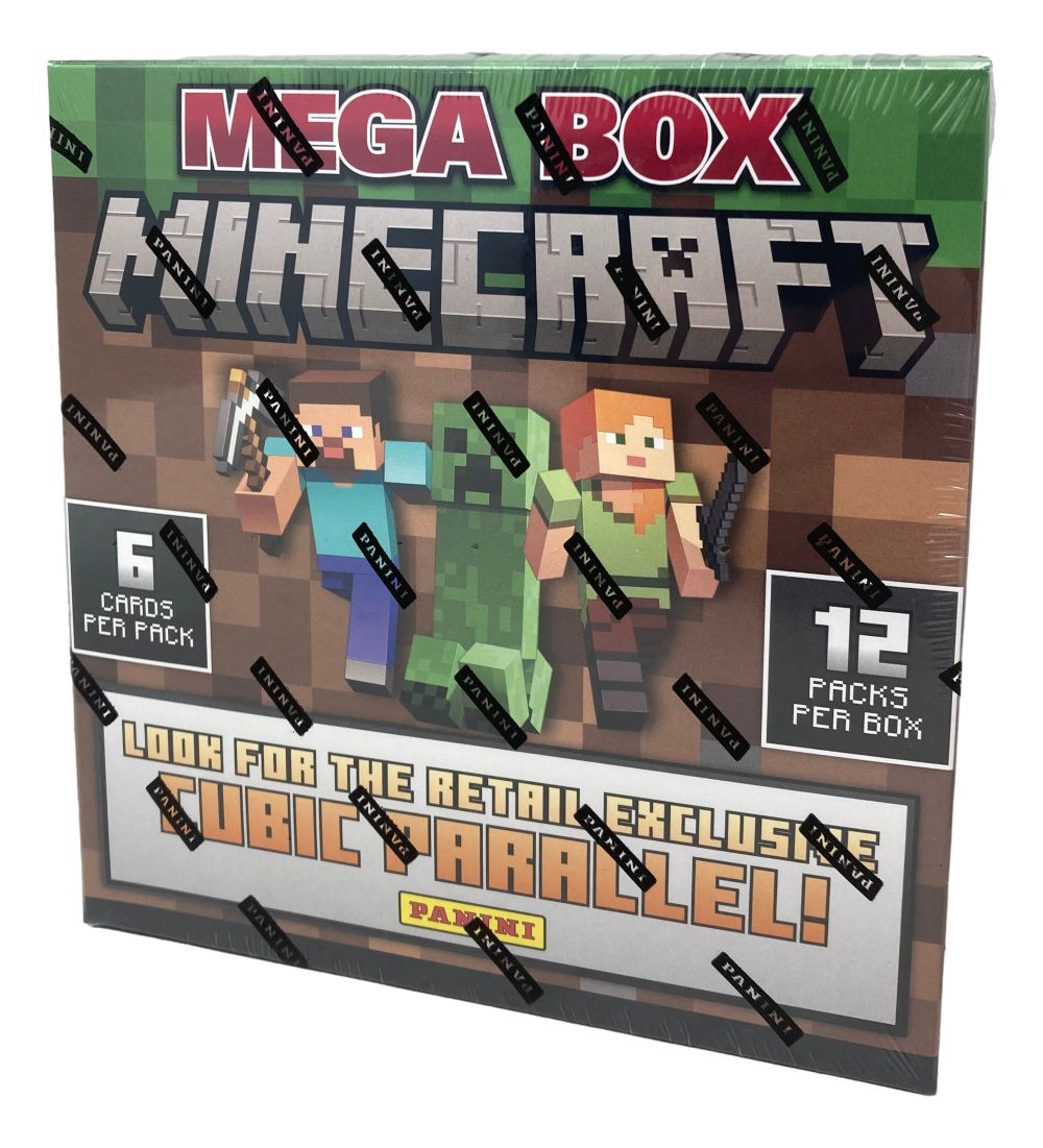 2024 Panini Minecraft Trading Card Mega Box - 100+ Collectible Cards for Kids & Adults - Perfect for Gaming Fans, Collectors & Gift Giving