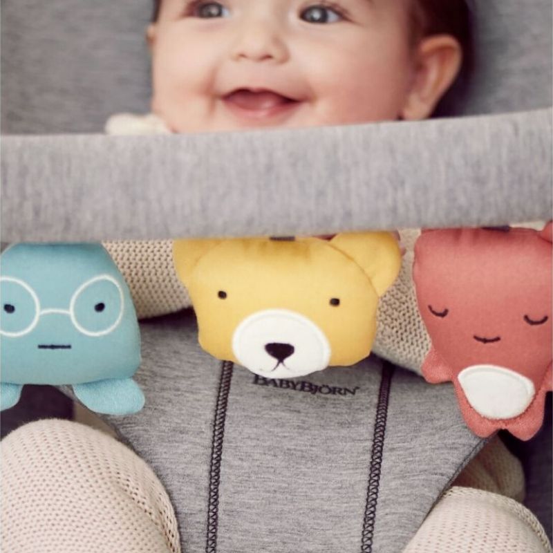 Soft & Safe Bouncer Bundle with Plush Friends Toy - Perfect for Playtime, Nursery, and Baby Development