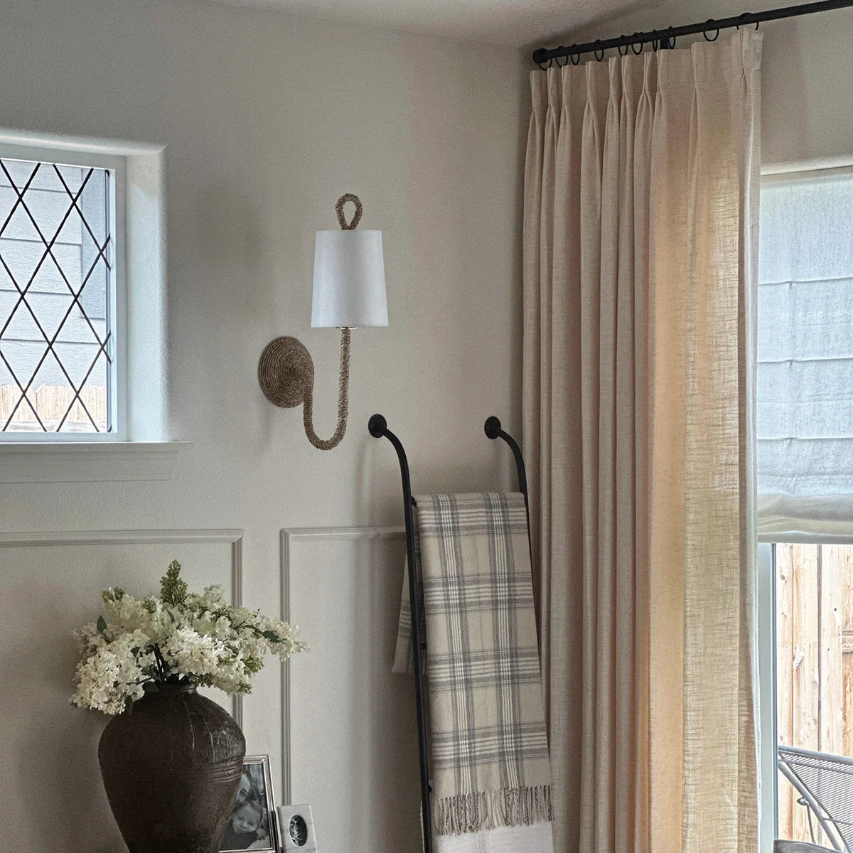 Pinch Pleated Blackout Curtains - 100% Linen Custom Drapes in Grey & Beige | Modern Thermal Insulated Window Treatments for Living Room & Bedroom
