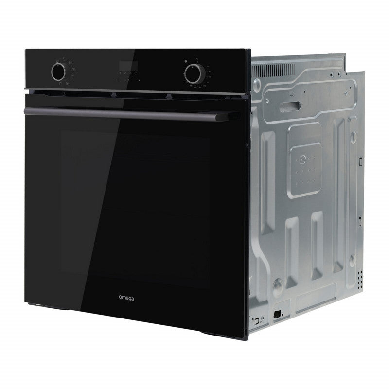 Omega 60cm 8 Function Electric Oven with Convection - Midnight Black (OBO608M) for Baking, Roasting & Grilling - Perfect for Home Kitchens & Small Restaurants
