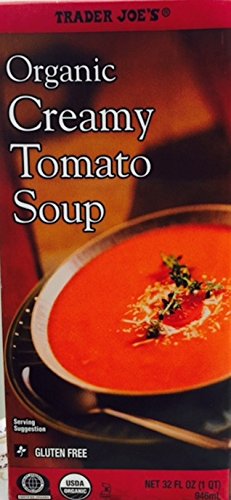 Organic Creamy Tomato Soup by Trader Joe's - Gluten Free, Vegan & Dairy-Free - Perfect for Quick Lunches, Cozy Dinners & Healthy Meal Prep