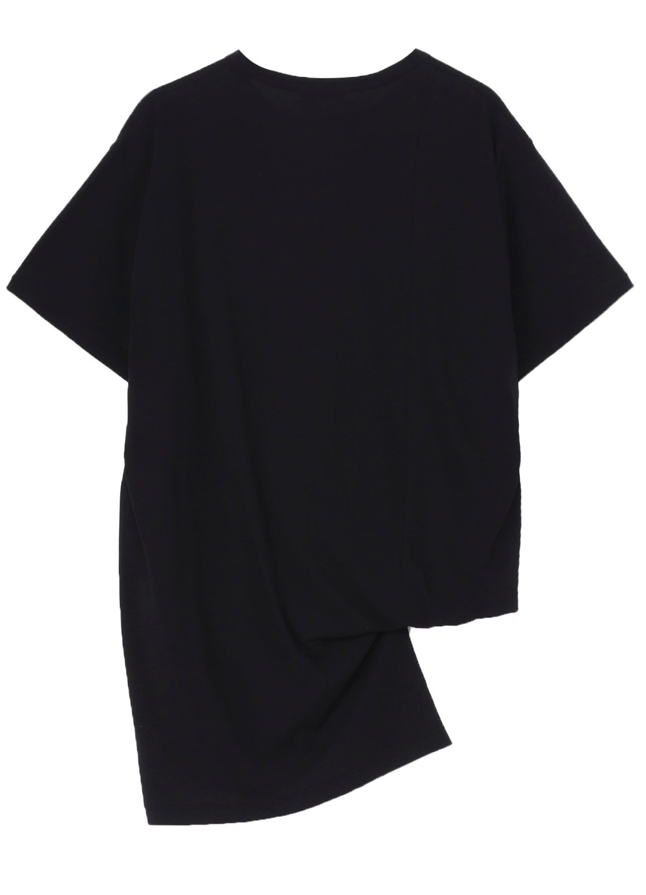 Diorama Jersey Asymmetry Hem Short Sleeve T-Shirt - Women's Fashion Casual Top for Summer & Everyday Wear