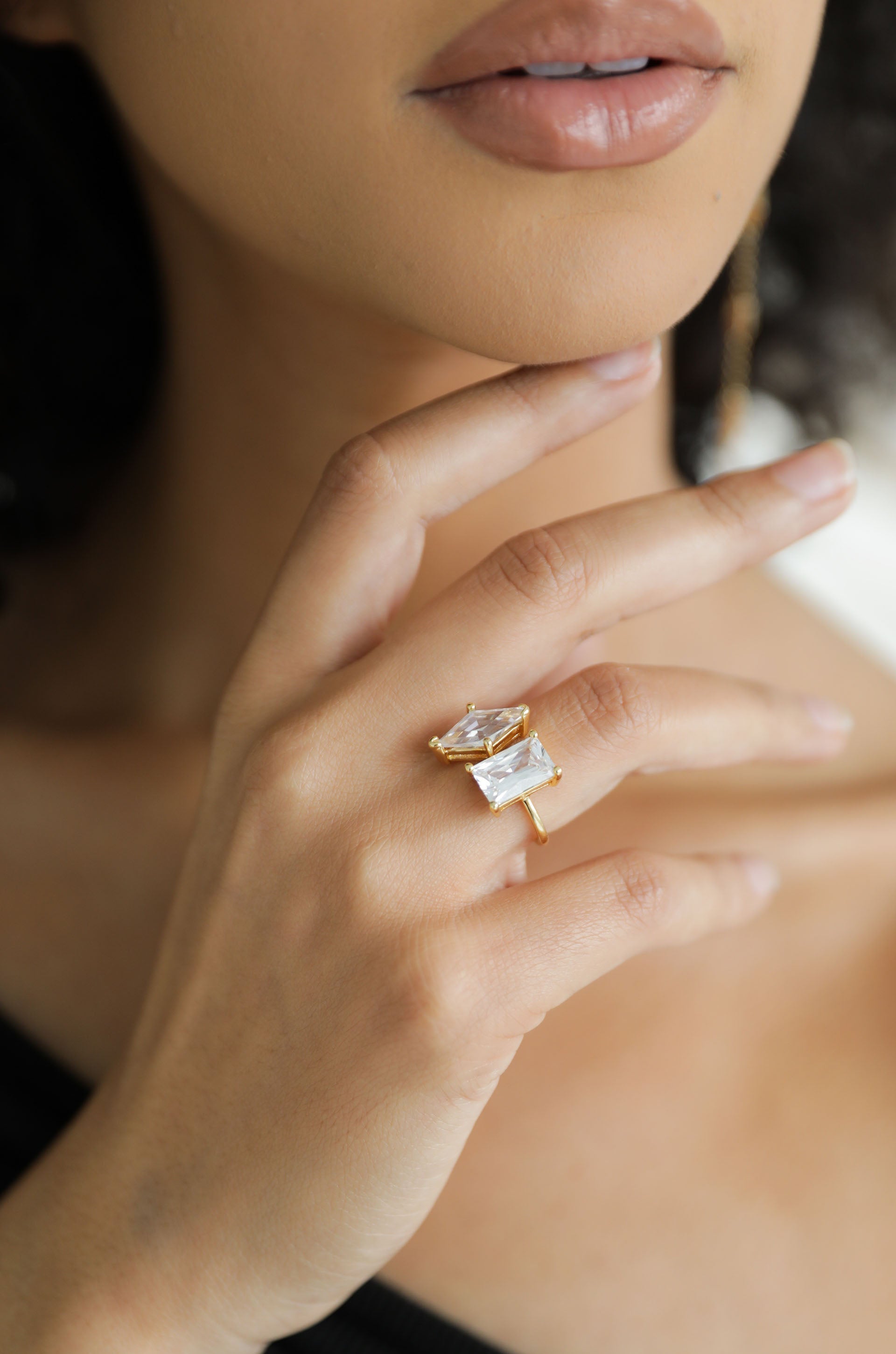 Geometric Statement Ring for Women - Bold & Unique Fashion Jewelry - Perfect for Parties, Weddings & Everyday Wear