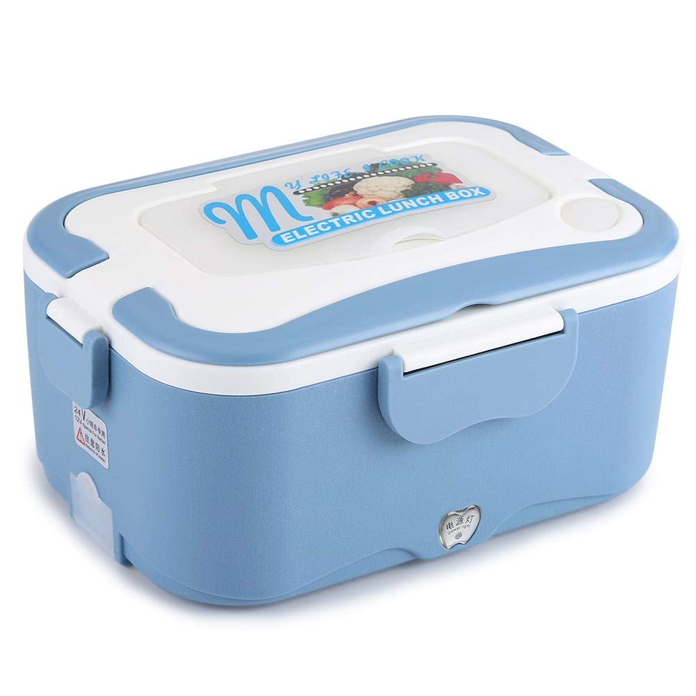 1.5L Portable Electric Lunch Box for Car - 12V/24V Auto Heating Food Warmer Container | Travel, Office & Road Trip Essentials (24V-Blue)