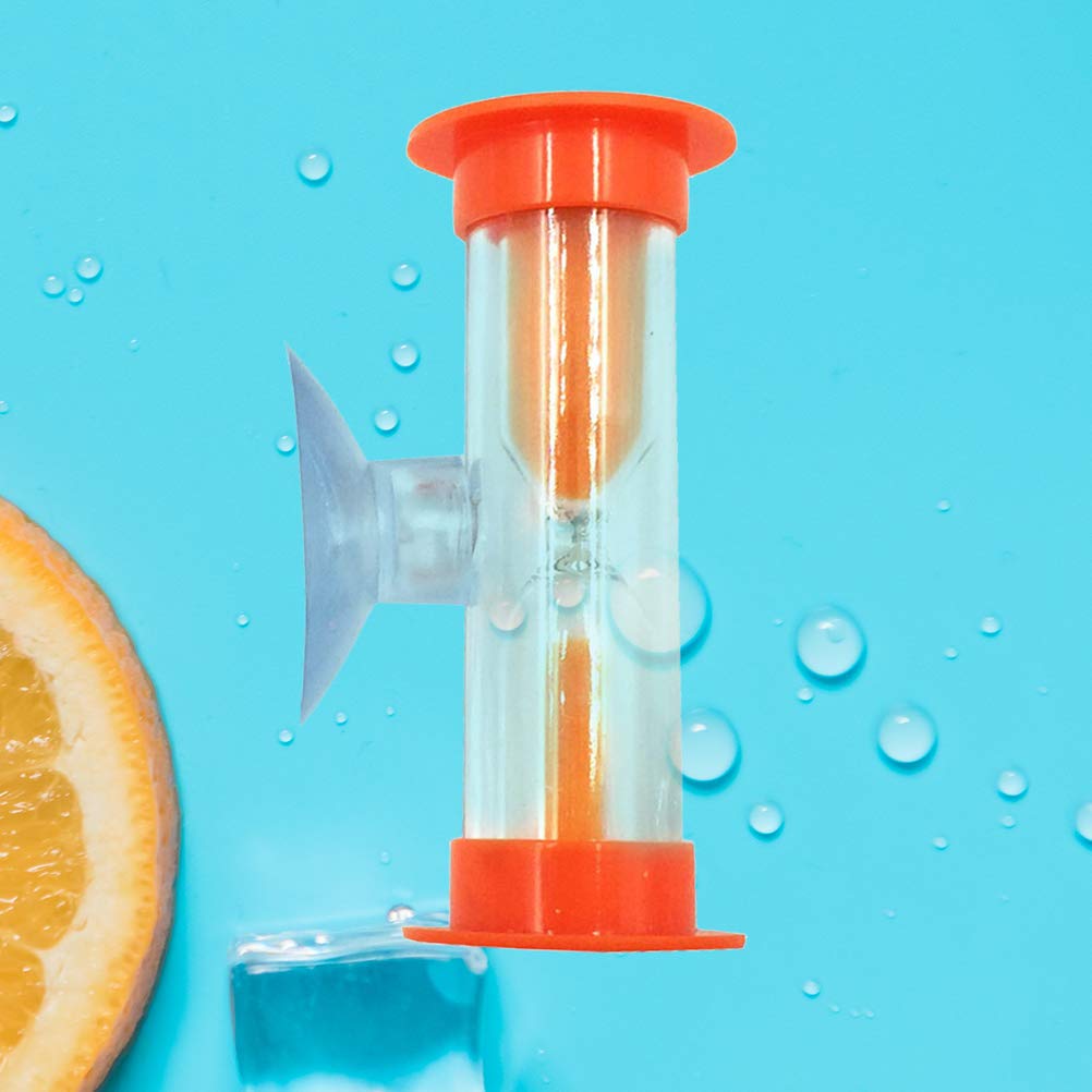 SUPVOX 3-Minute Hourglass Shower Timer with Suction Cup - Sand Timer for Bathing, Sauna & Spa - Orange Bathroom Accessory for Relaxation & Time Management