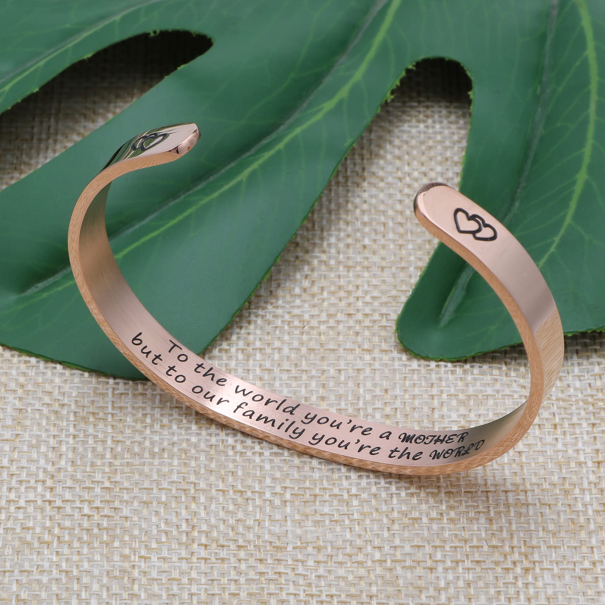 JoycuFF Stainless Steel Bracelets for Women - Elegant Cuff Bangle Gift for Mother, Mom, Mummy - Perfect for Christmas, Birthday, Thanksgiving - Meaningful Year-Round Present for Her - Ideal for Everyday Wear, Special Occasions & Gift Giving