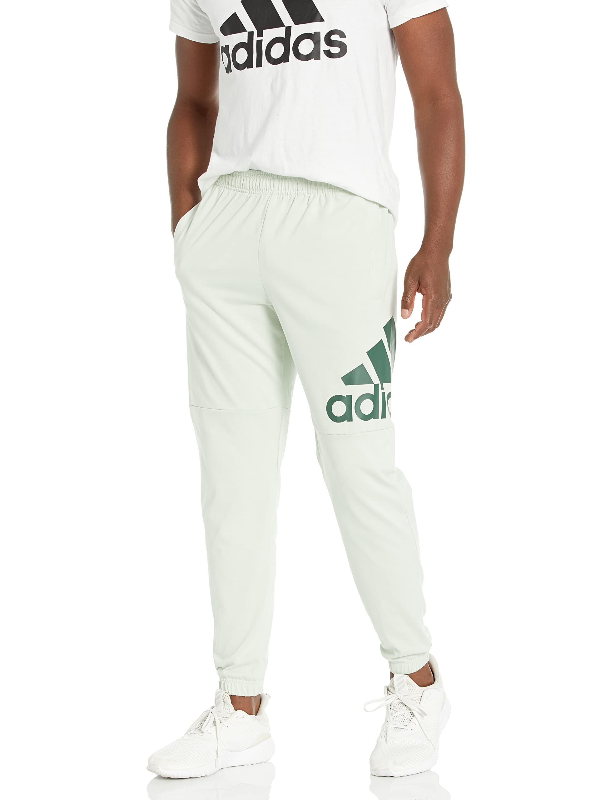 adidas Men's Essentials Performance Logo Pants - Breathable Athletic Joggers for Running, Gym & Casual Wear