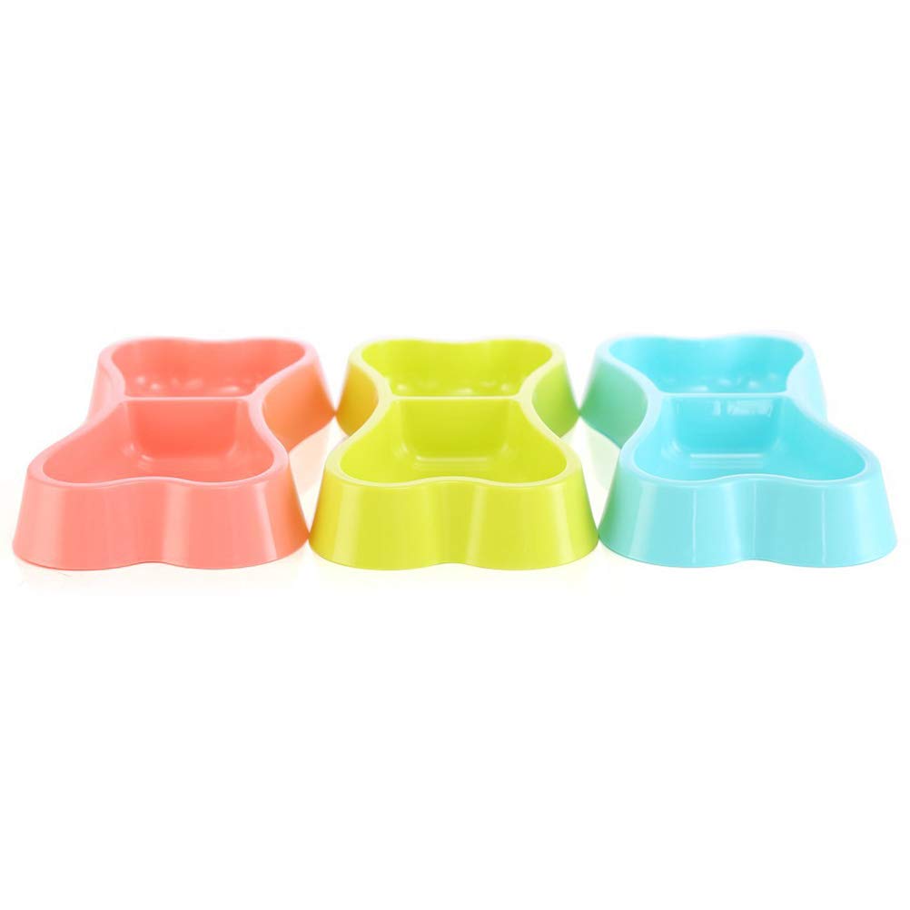 POPETPOP Dual Dog Feeder Bowl - 2-in-1 Pet Food & Water Bowls for Dogs - Perfect for Mealtime & Travel Use