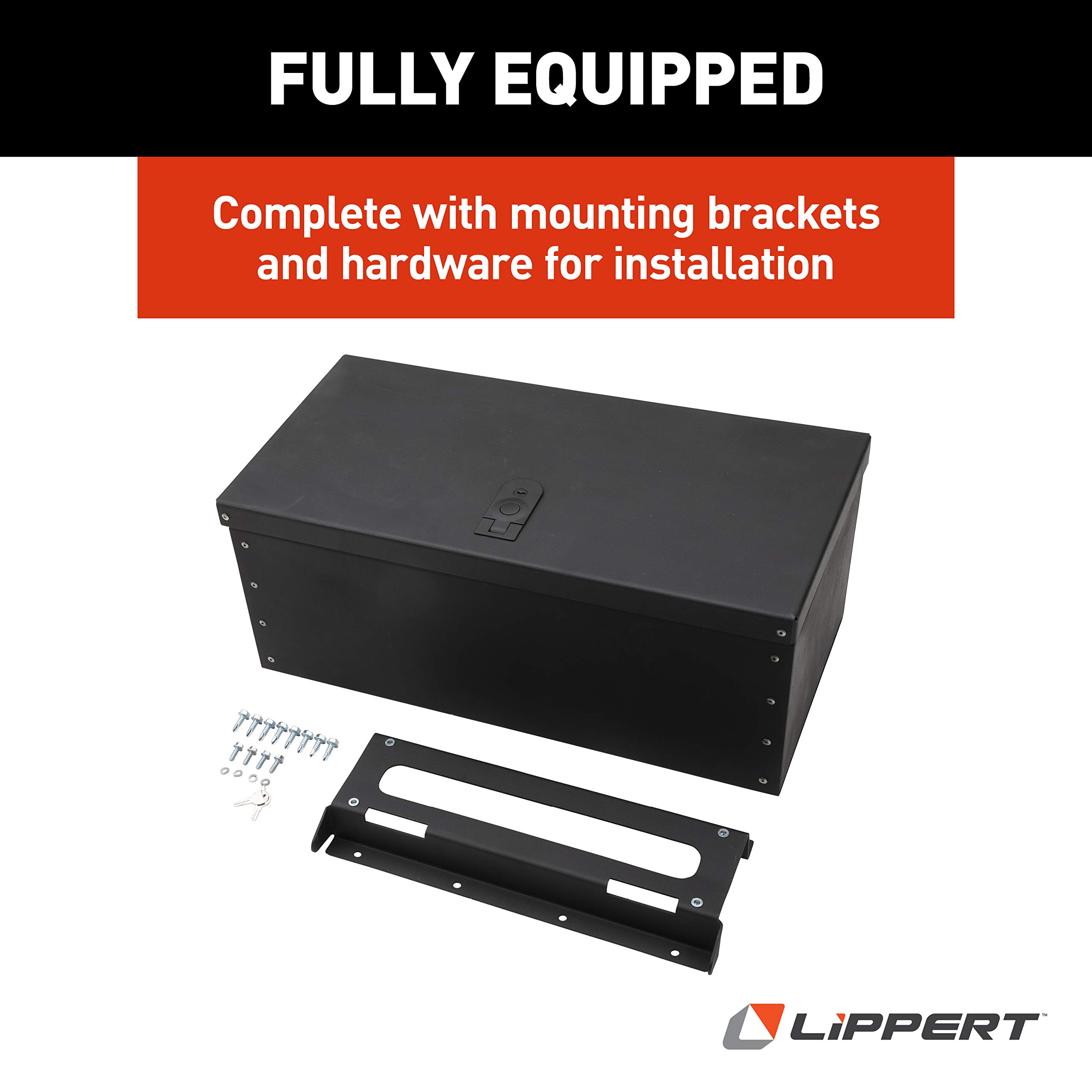Lippert Components 664640 SolidStep RV Storage Box - Durable Plastic Organizer for Camping Gear, Tools & Outdoor Accessories - Perfect for RVs, Trailers & Motorhomes