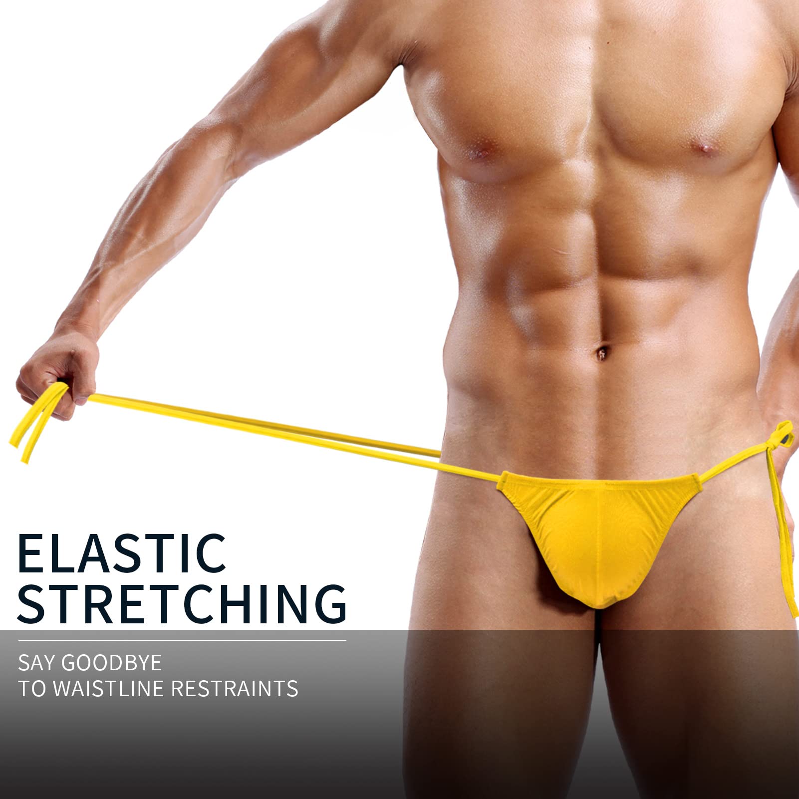 JEERLEEP Men's Ice Silk Tie String Underpants - Breathable & Comfortable Boxer Briefs for Daily Wear, Workout & Sleep - Premium Soft Underwear for Active Lifestyles