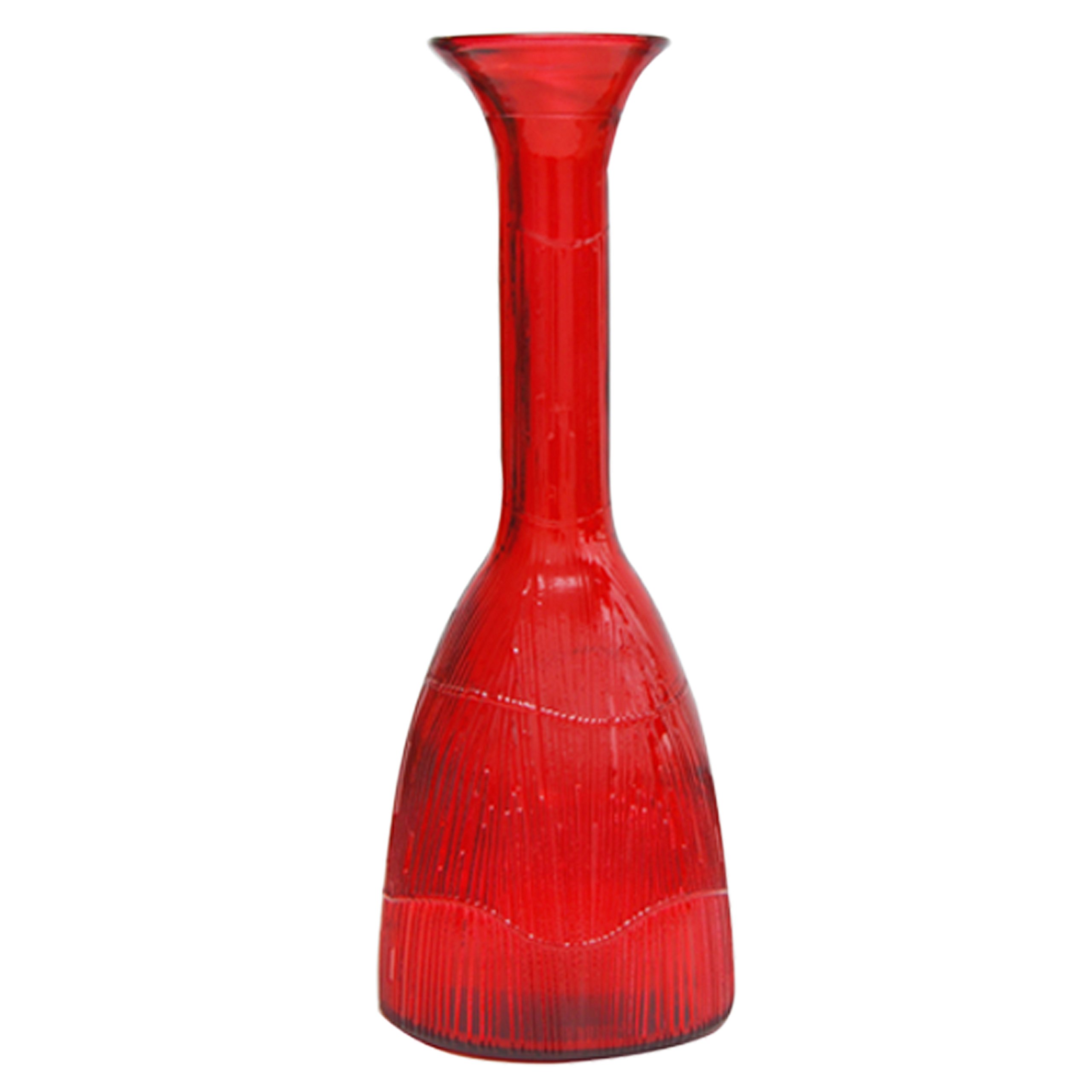 French Style Birch Wood Carafe - 27 oz Cranberry Red Pitcher for Water, Juice & Wine - Perfect for Dining, Entertaining & Rustic Home Decor