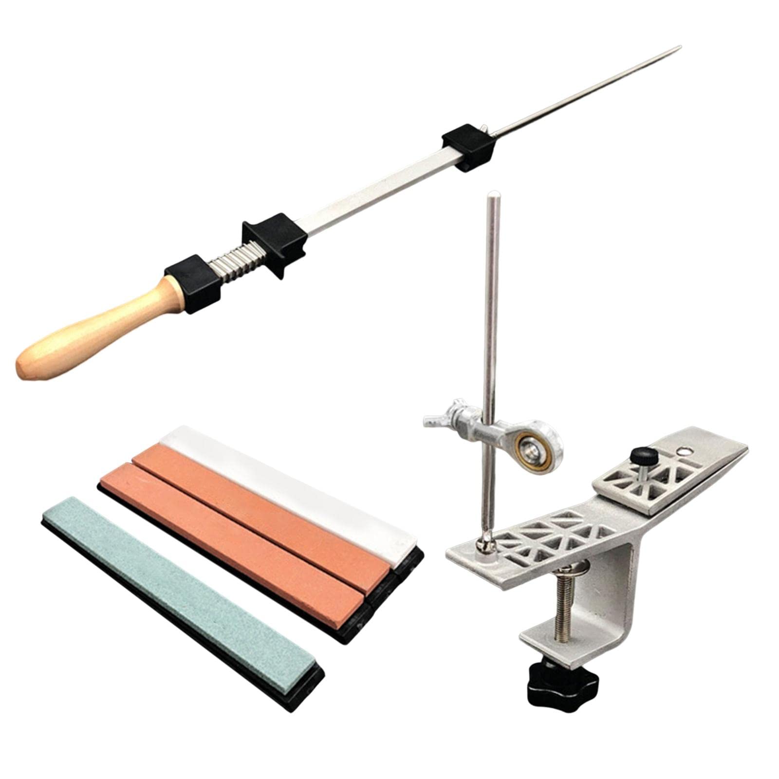 Professional Fixed Angle Knife Sharpener System - Aluminum Alloy Whetstone Tool for Kitchen, Hunting & Camping | Precision Sharpening for Chef Knives, Pocket Knives & Outdoor Tools