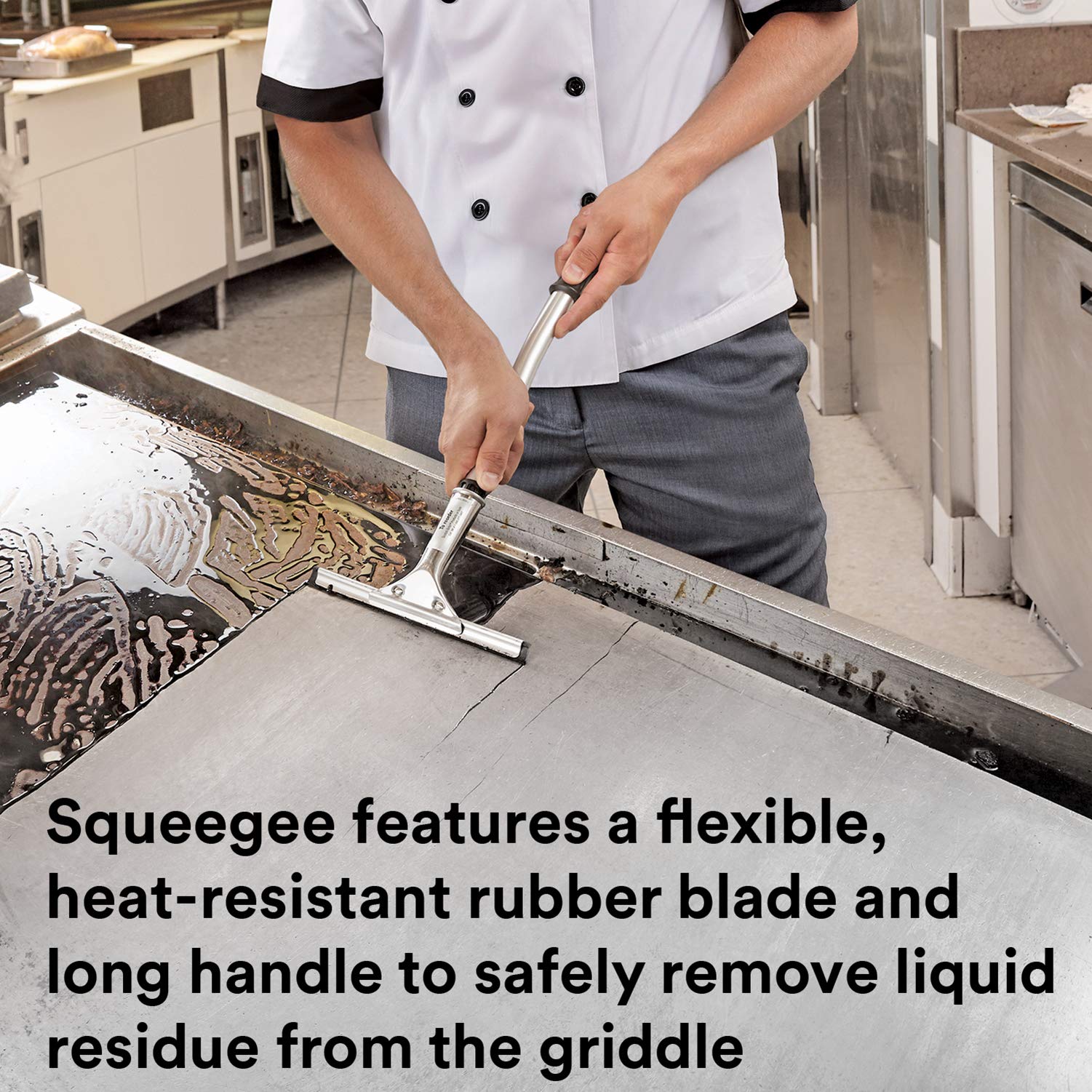 3M Scotch-Brite Heavy Duty Griddle Cleaning System - Quick Clean in 3-5 Minutes, Removes Baked-On Food & Cooking Oils - Safe for Hot or Cool Griddles - Orange (1 Pack) - Perfect for Restaurant, Food Truck & Home Kitchen Griddle Maintenance
