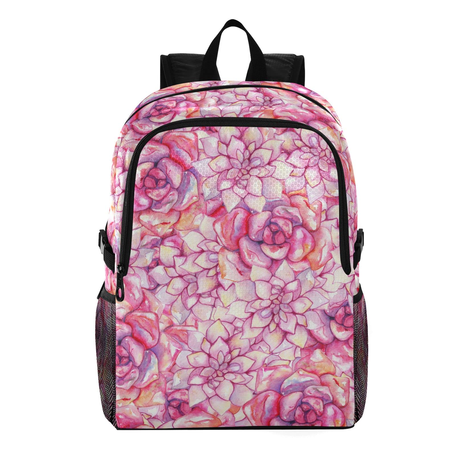 ALAZA Lightweight Waterproof Foldable Hiking Backpack - Packable Daypack for Men & Women - Perfect for Travel, Camping, Outdoor Sports & Daily Commute | Compact Shoulder Bag for Succulent & Rose Flower Lovers
