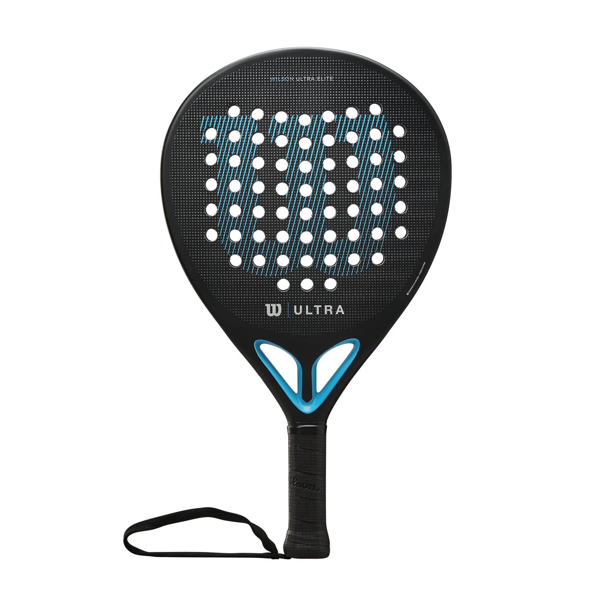 Wilson Padel Racket Blade Elite - Fiberglass/EVA, 361g, Black/Blue (WR066911U2) - Perfect for Competitive Padel Matches & Training