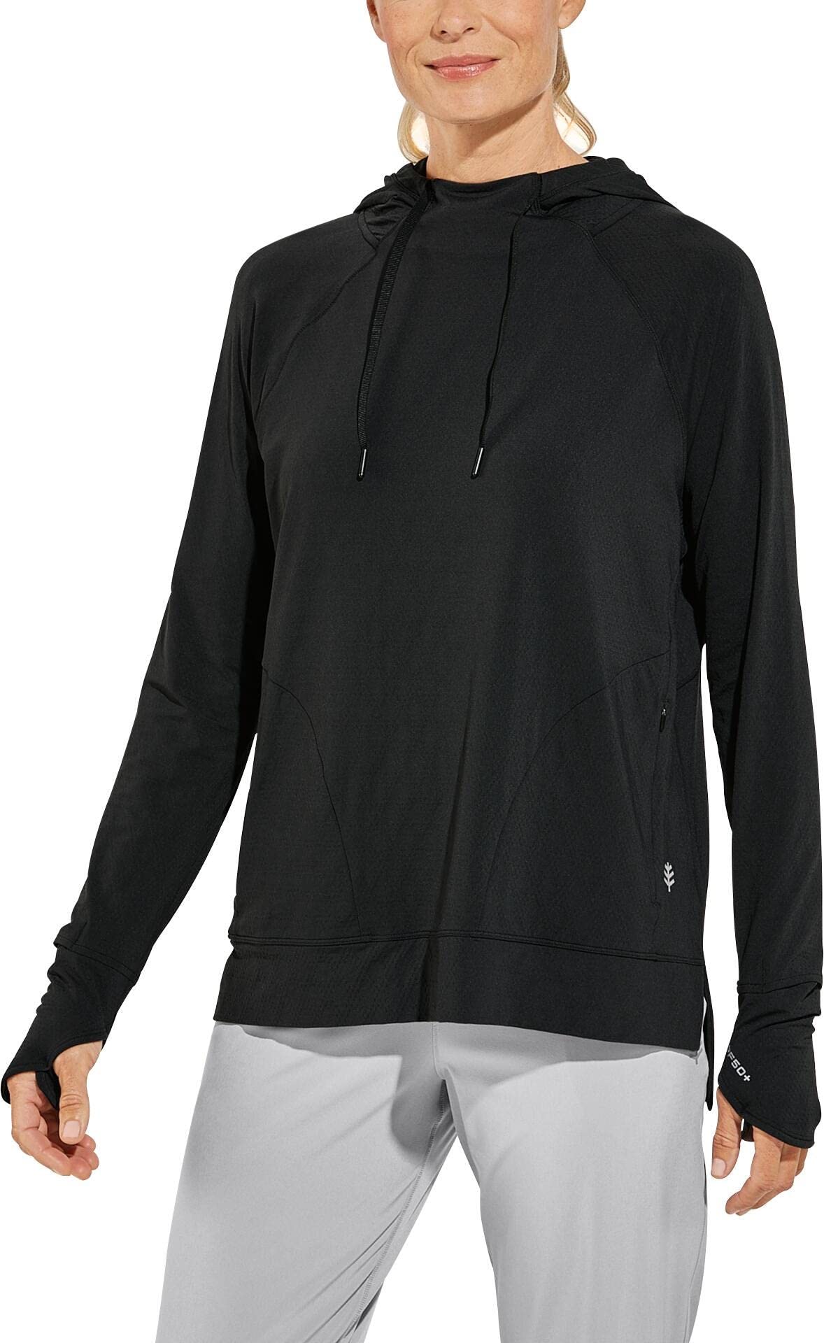 Coolibar UPF 50+ Women's Arabella Sun Protective Hoodie - Lightweight Long Sleeve Rash Guard for Beach, Hiking & Outdoor Activities