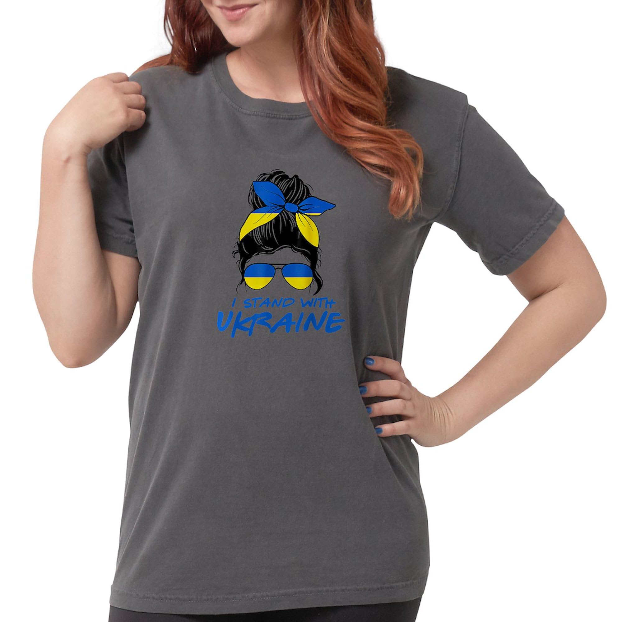 I Stand with Ukraine T-Shirt for Women - Comfort Colors® Support Tee - Casual Wear & Protest Apparel