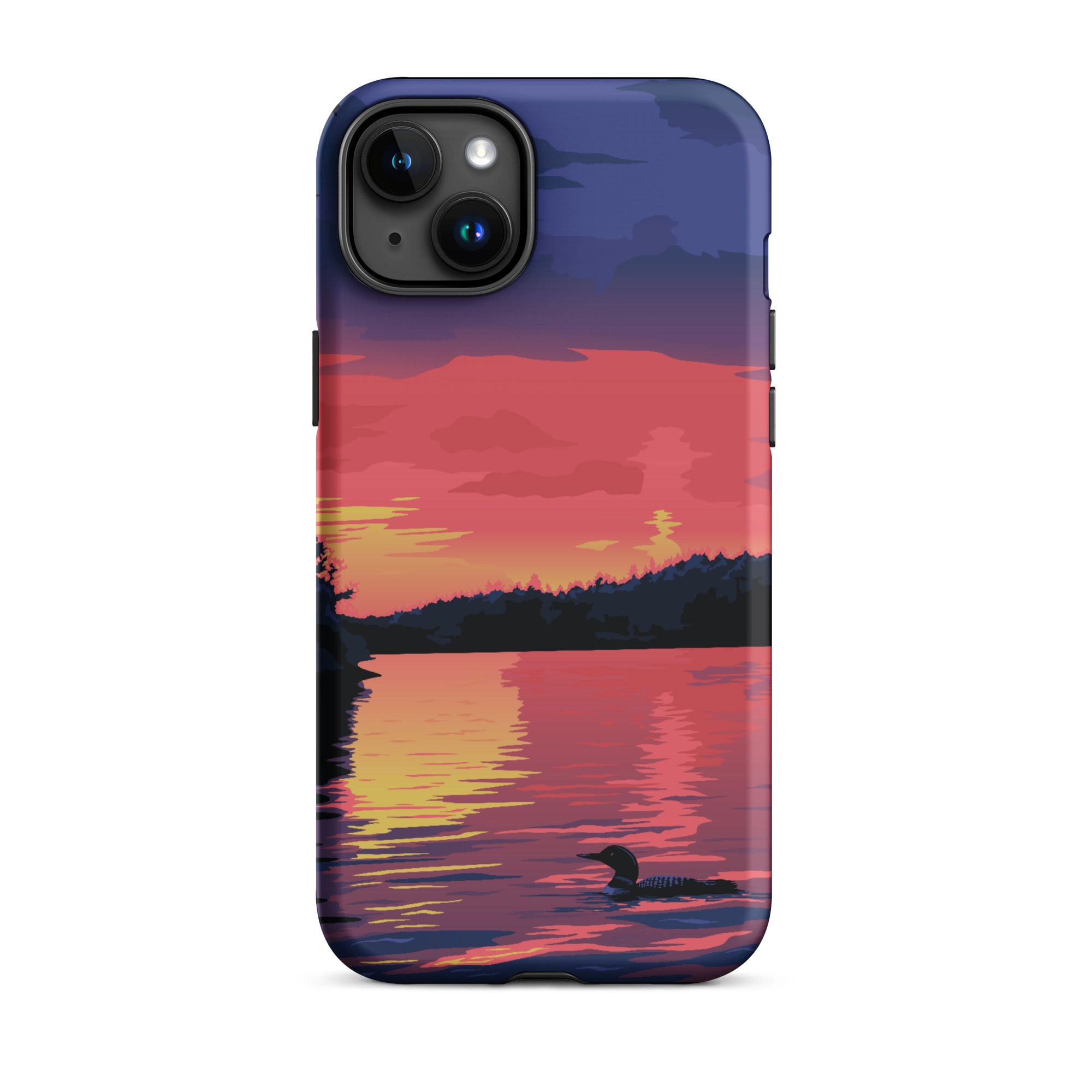 Premium iPhone Protective Case with Sunset Loon Design - Shockproof & Scratch-Resistant Cover for iPhone [Models] | Perfect for Outdoor Adventures, Travel & Daily Protection