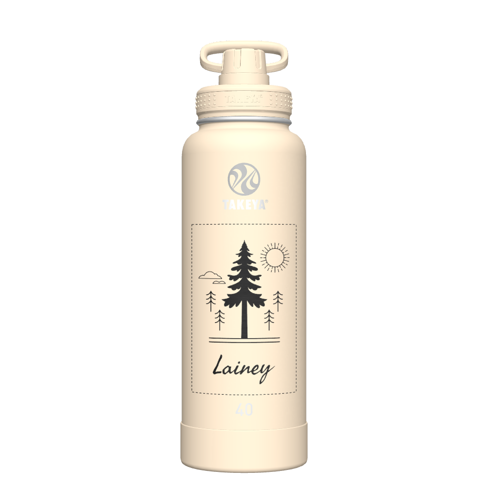 40oz Spout Lid Bottle for Oatmilk - Customizable & Leak-Proof - Perfect for Smoothies, Cold Brew & On-the-Go Hydration